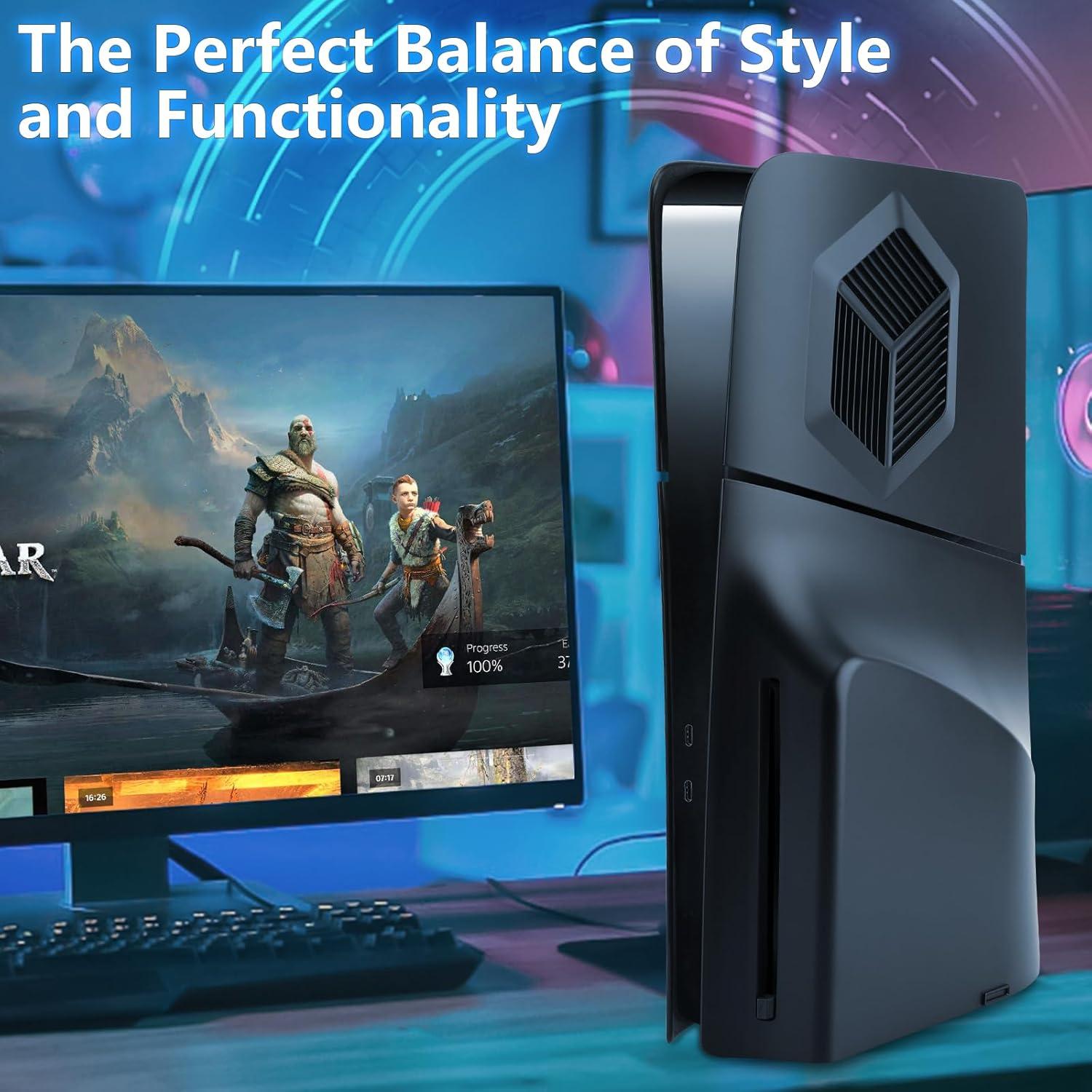 Placas Cubierta PS5 Slim SIKEMAY Ventilación Negra