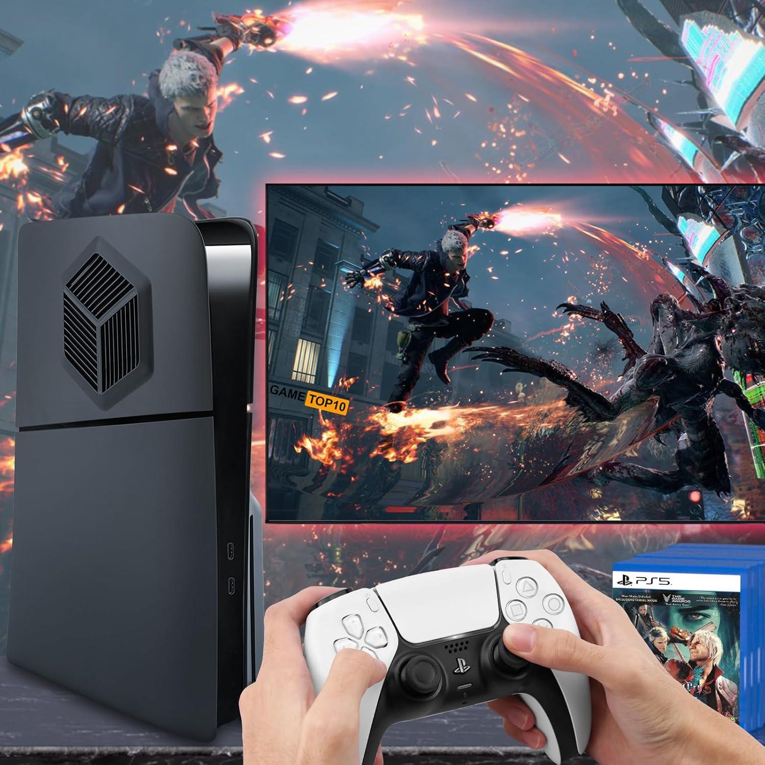 Placas Cubierta PS5 Slim SIKEMAY Ventilación Negra