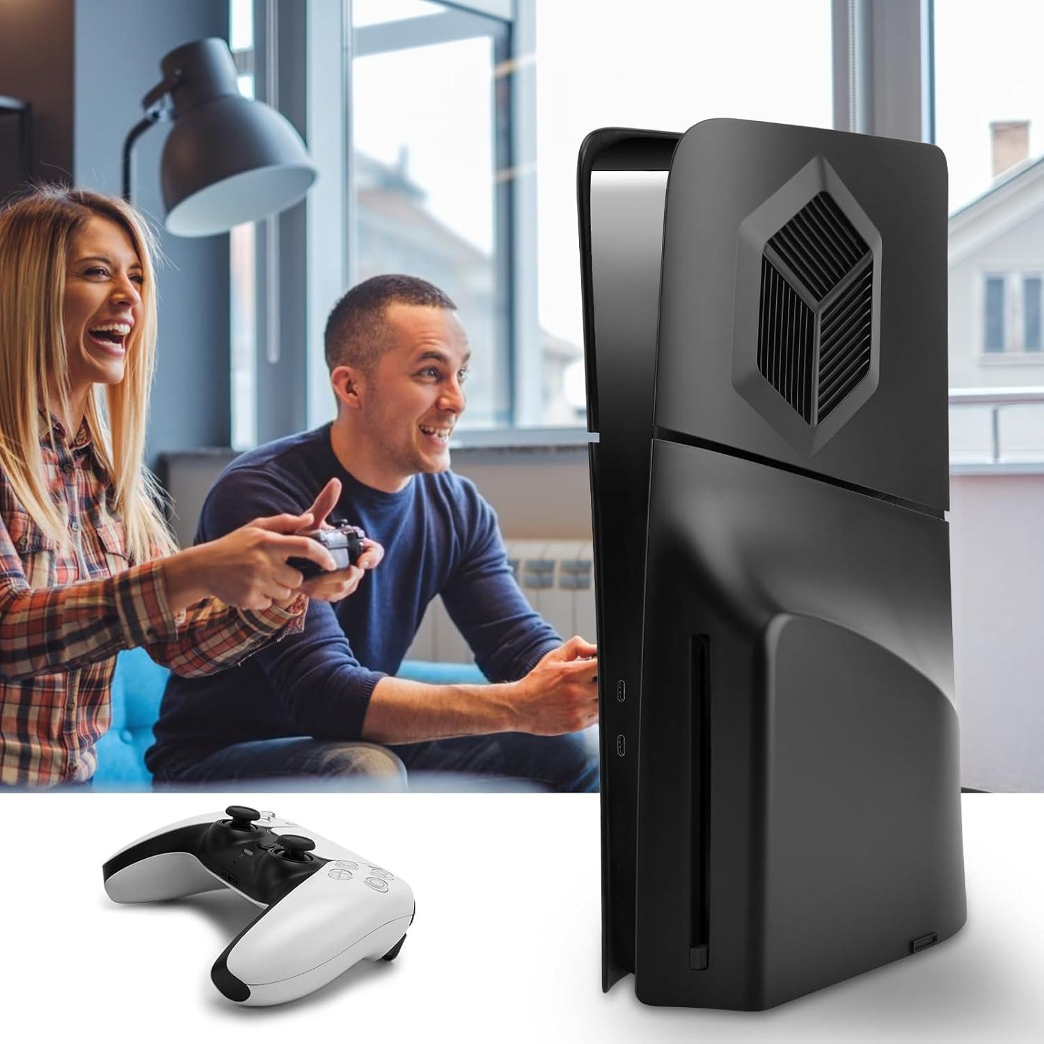 Placas Cubierta PS5 Slim SIKEMAY Ventilación Negra