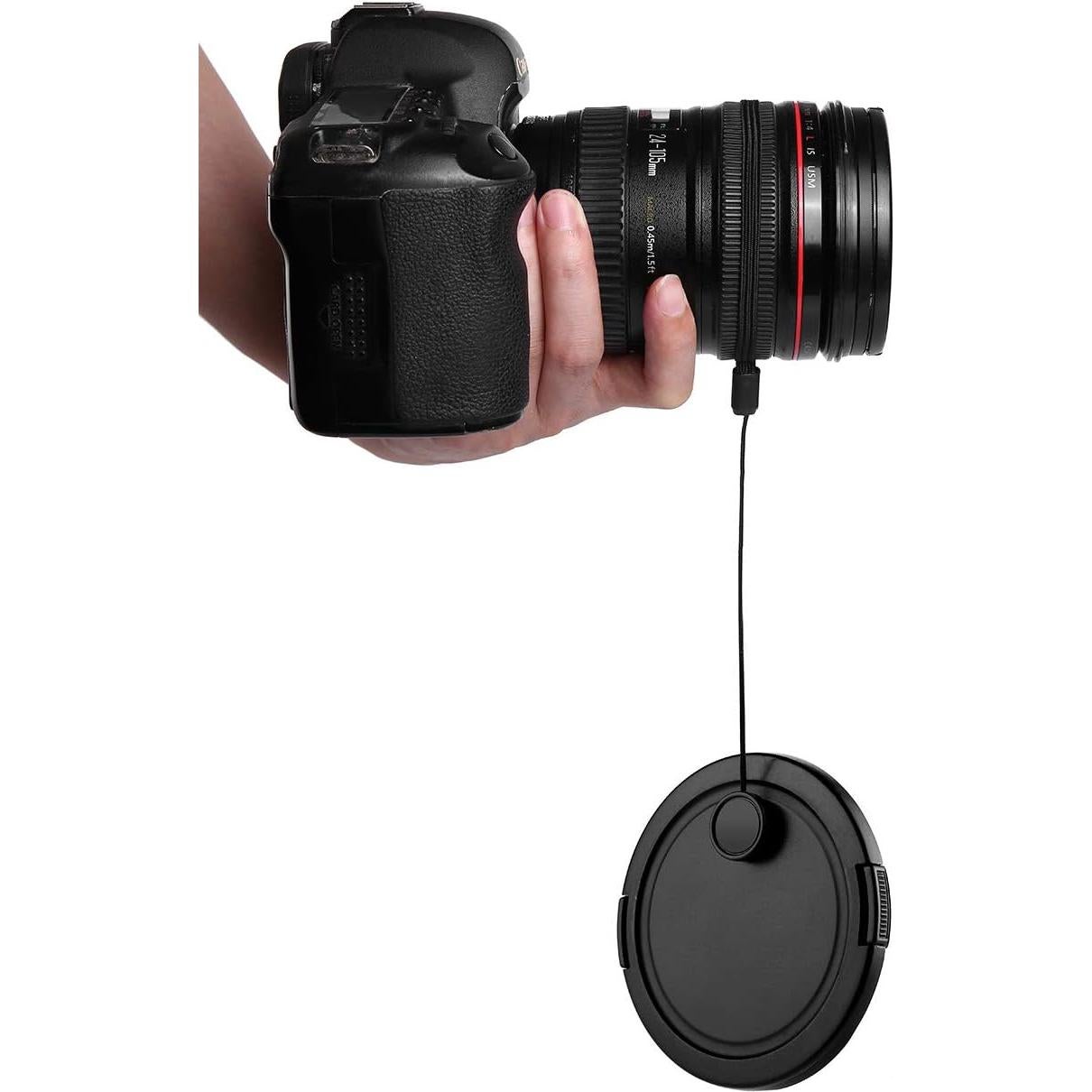 Soporte para tapa de lente Hotroyal - 8 paquetes con paño