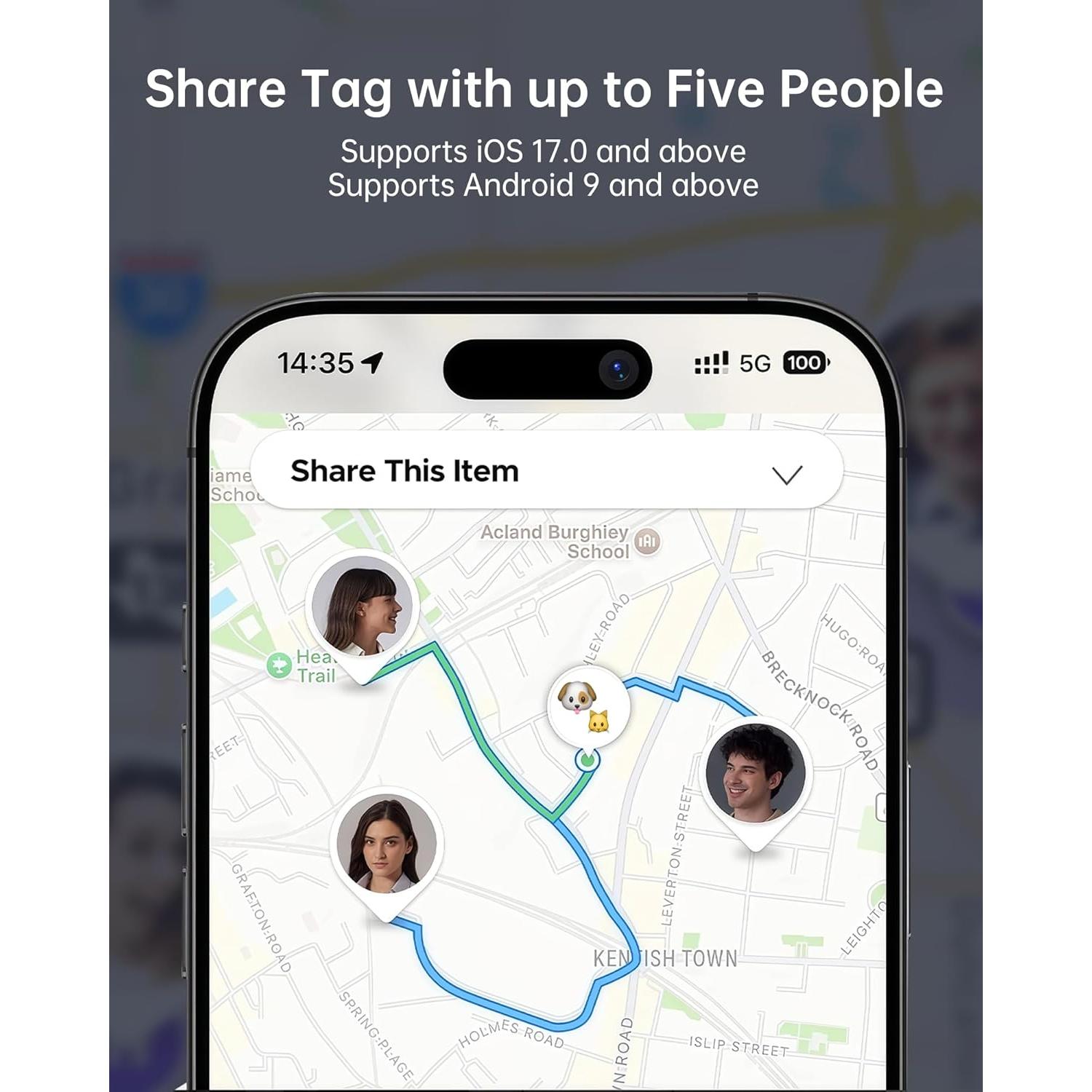Rastreador Bluetooth Gudluky para llaves y mascotas - iOS/Android