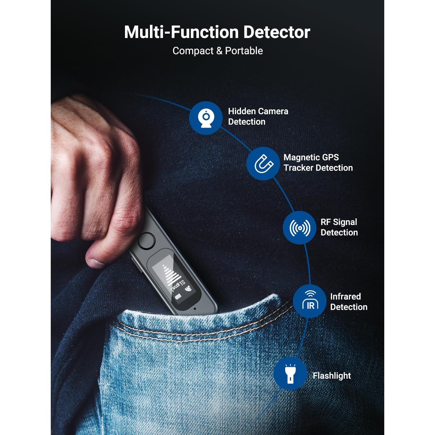 Detector de Cámaras Ocultas PakWizz - Multifuncional y Portátil