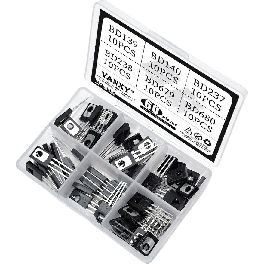 Kits de Transistores de Potencia VANXY TO-126 60 Piezas