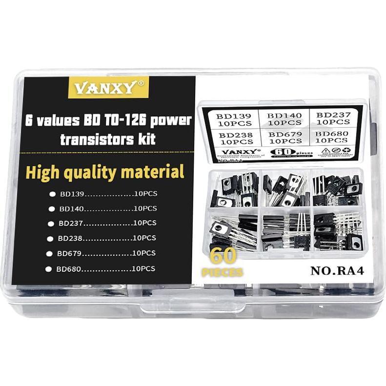Kits de Transistores de Potencia VANXY TO-126 60 Piezas