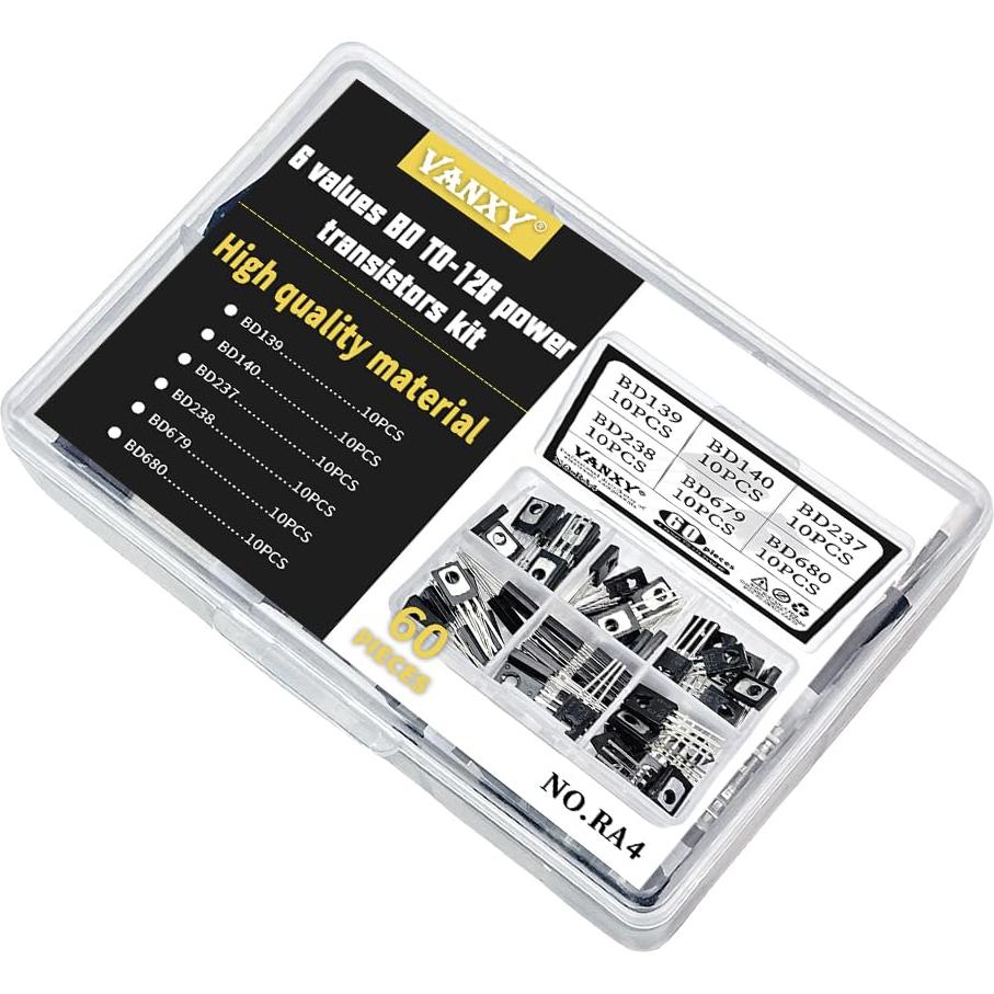 Kits de Transistores de Potencia VANXY TO-126 60 Piezas