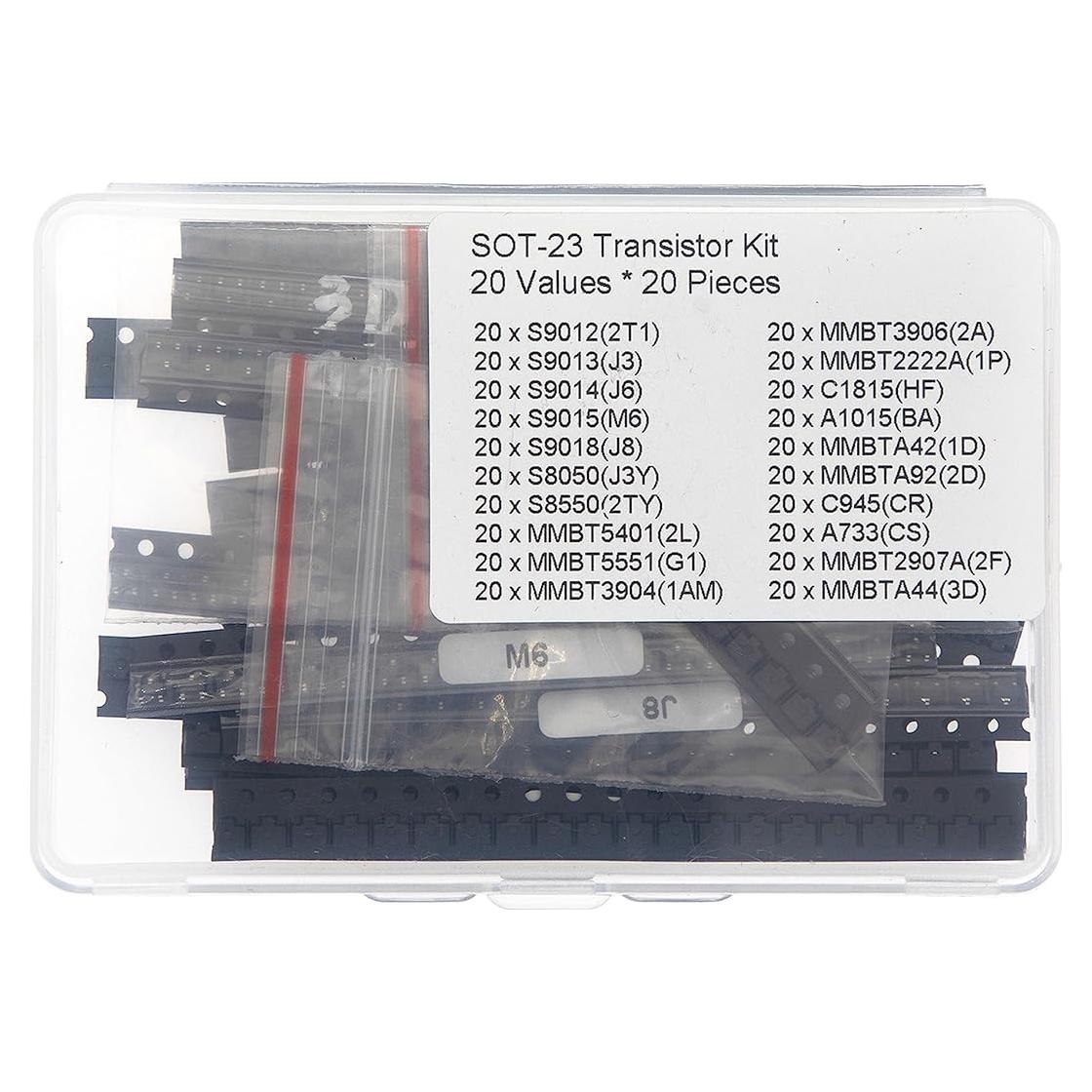 Kit de Transistores SMD 20 Valores HUABAN SOT-23 20 Piezas