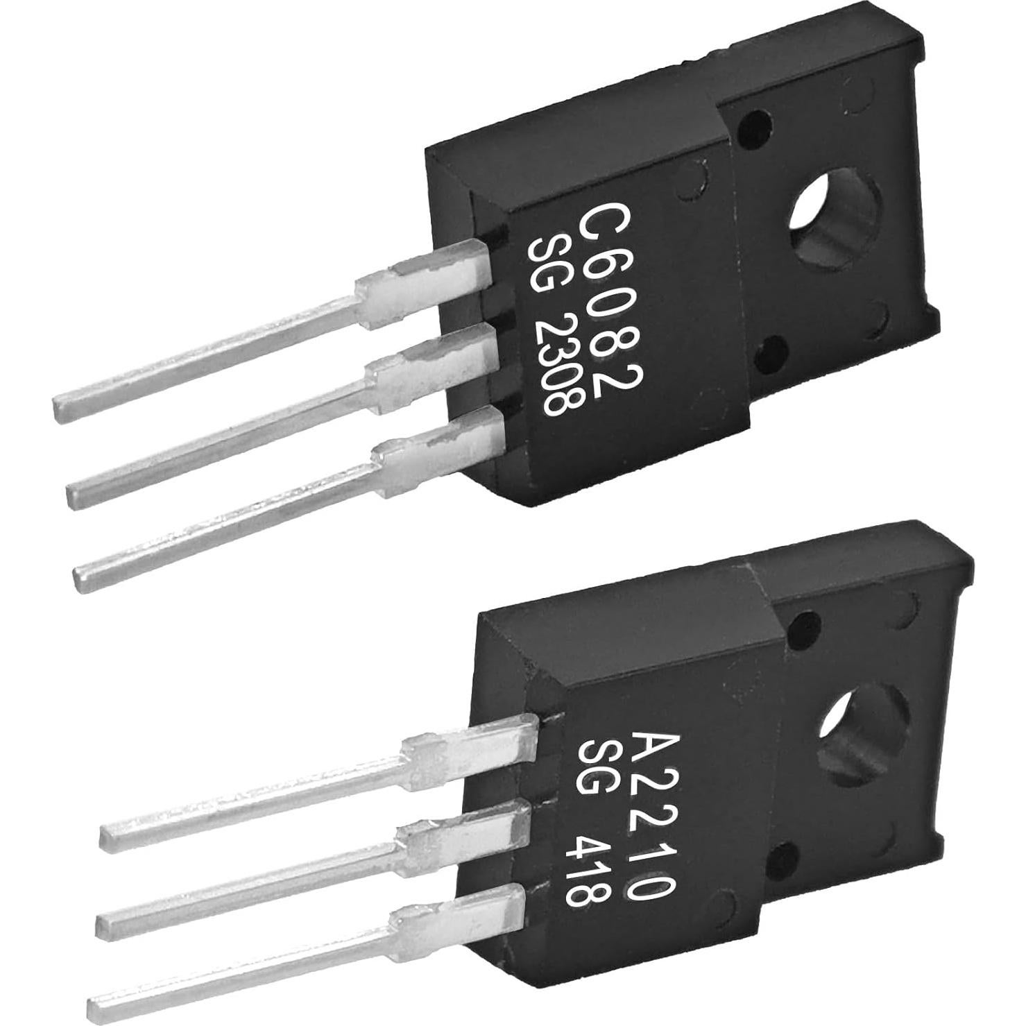 Juego de Transistores A2210 C6082 12Pcs TO-220F para Electrónica
