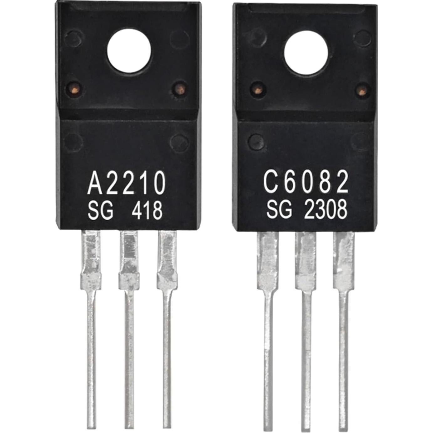 Juego de Transistores A2210 C6082 12Pcs TO-220F para Electrónica