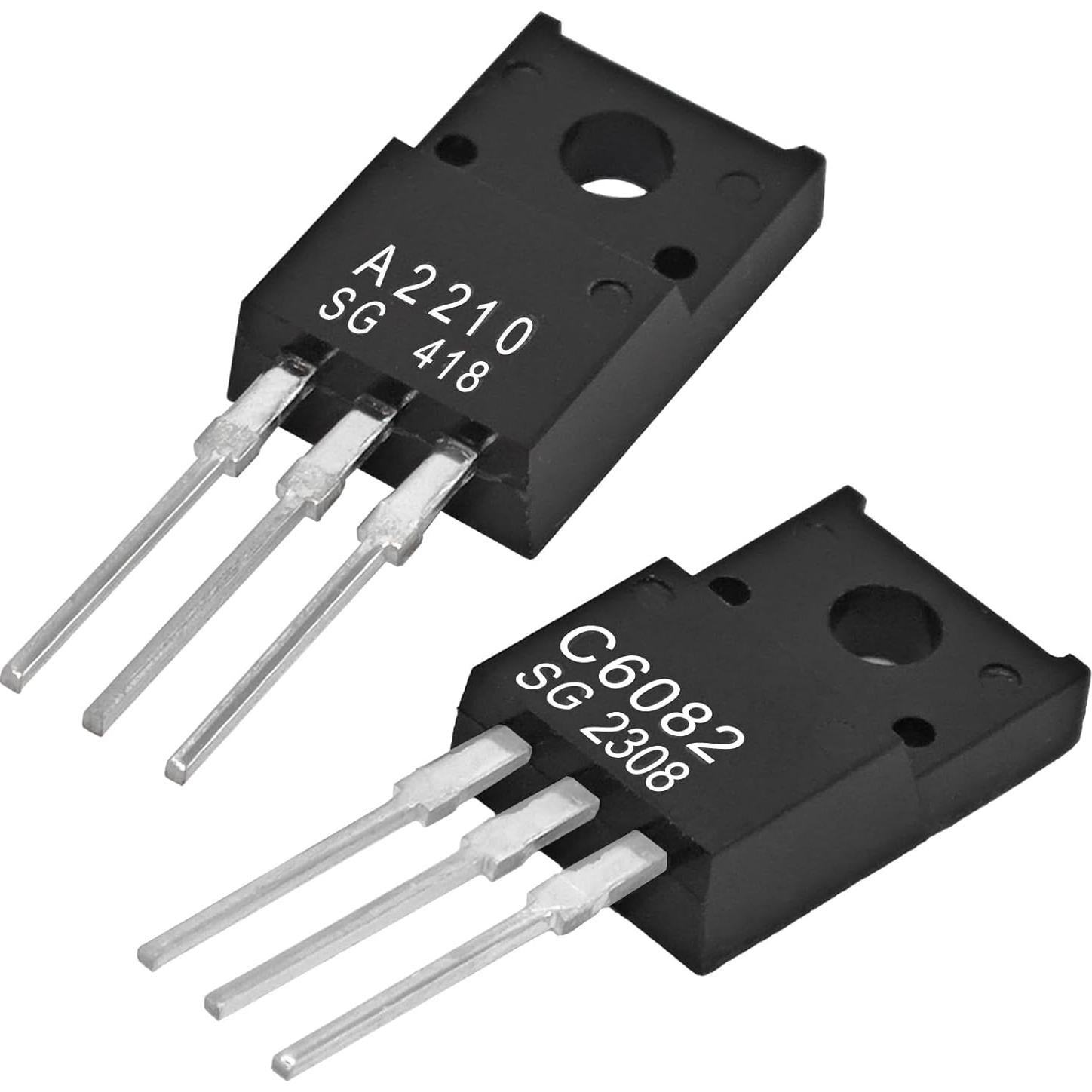 Juego de Transistores A2210 C6082 12Pcs TO-220F para Electrónica