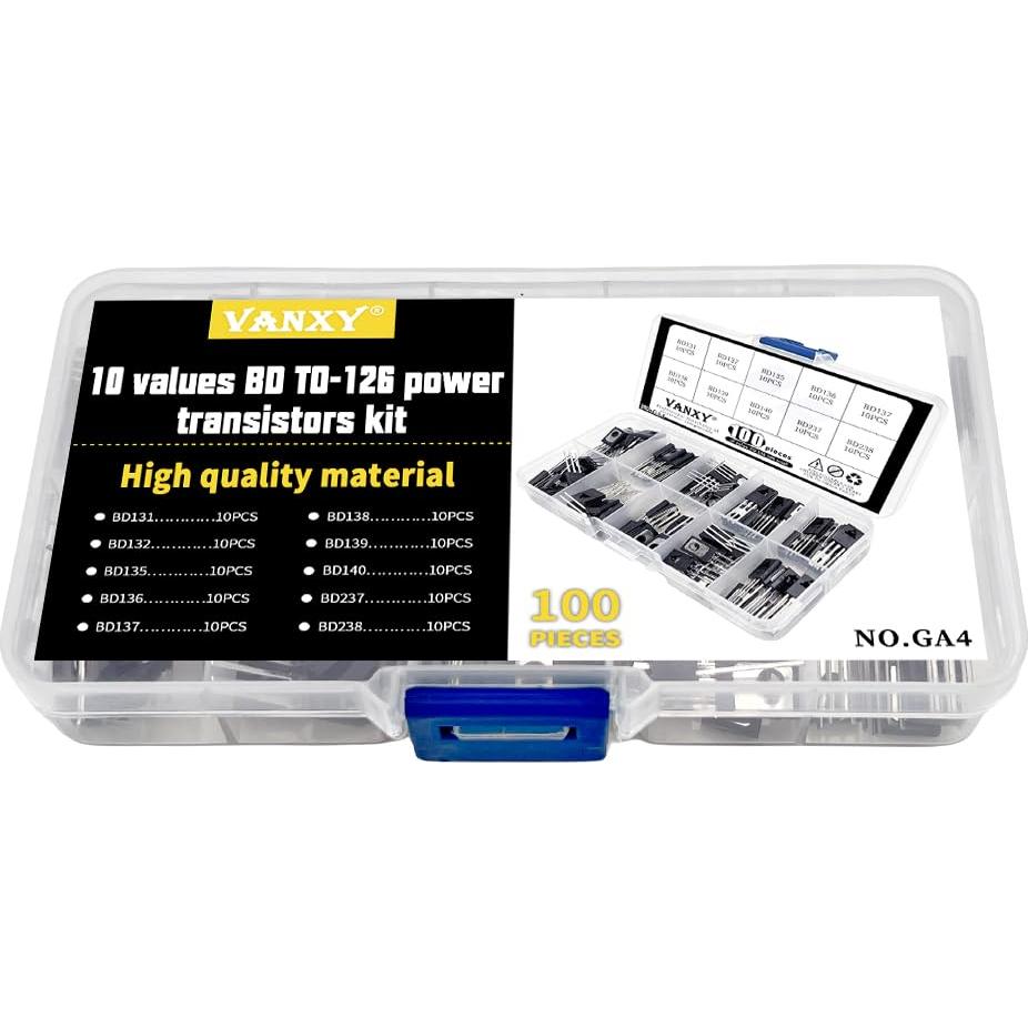 Kits de Transistores TO-126 VANXY 100 Piezas 10 Tipos