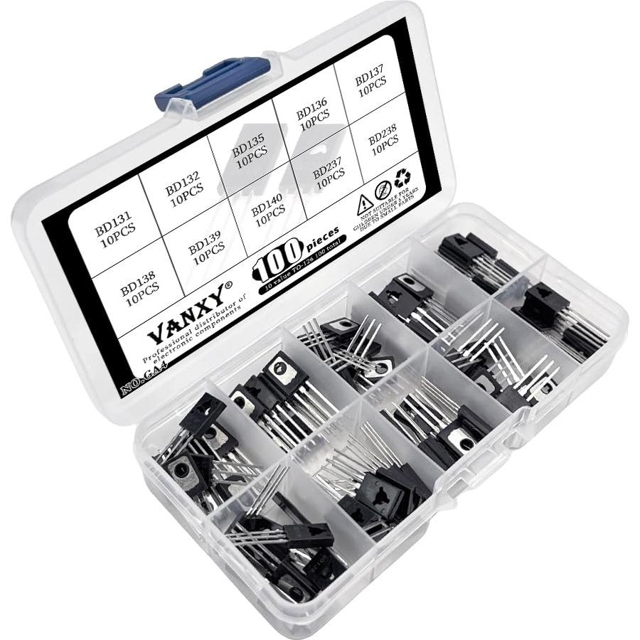 Kits de Transistores TO-126 VANXY 100 Piezas 10 Tipos