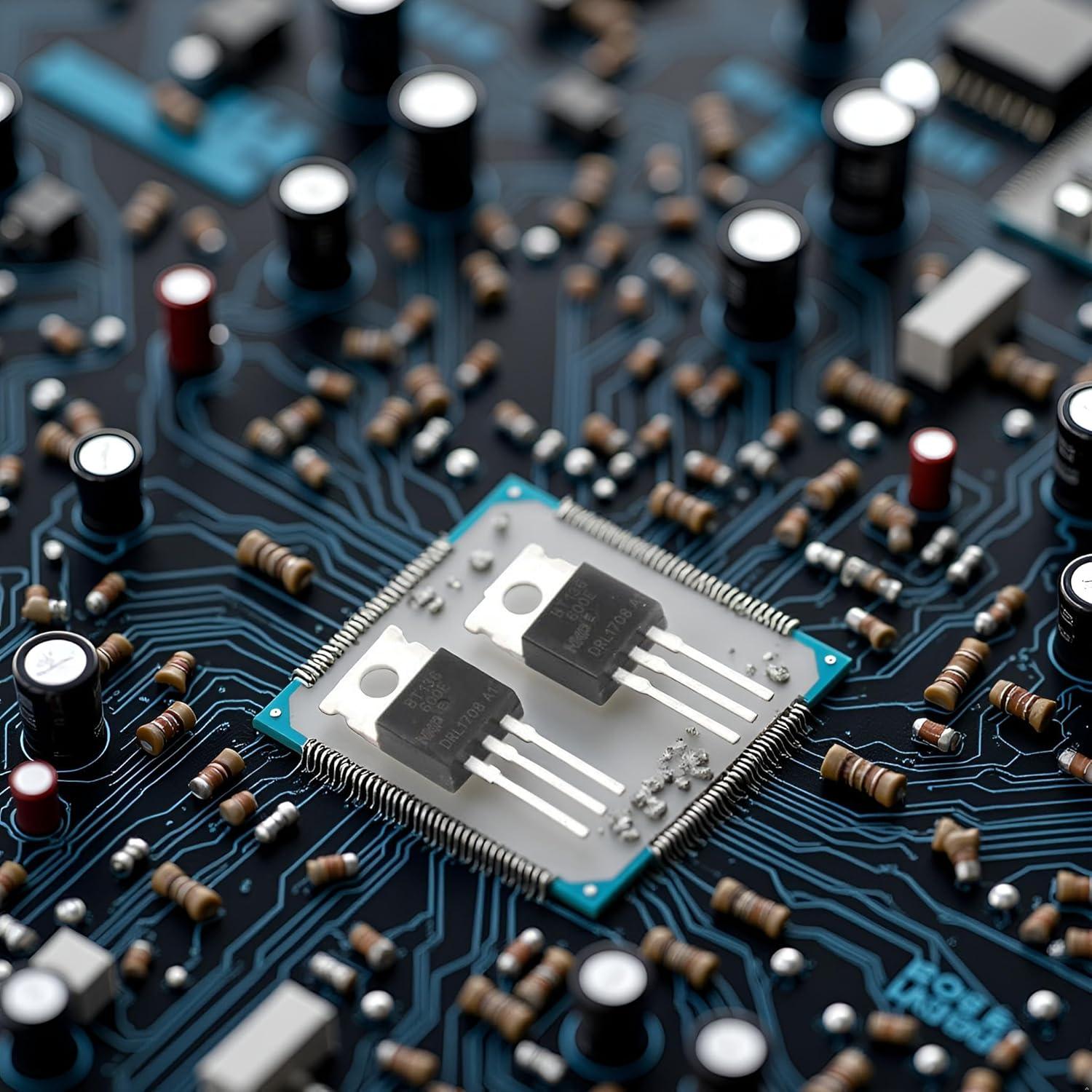 10 Piezas Triac BT136-600D 4A 600V TO-220 Negro Jinshining