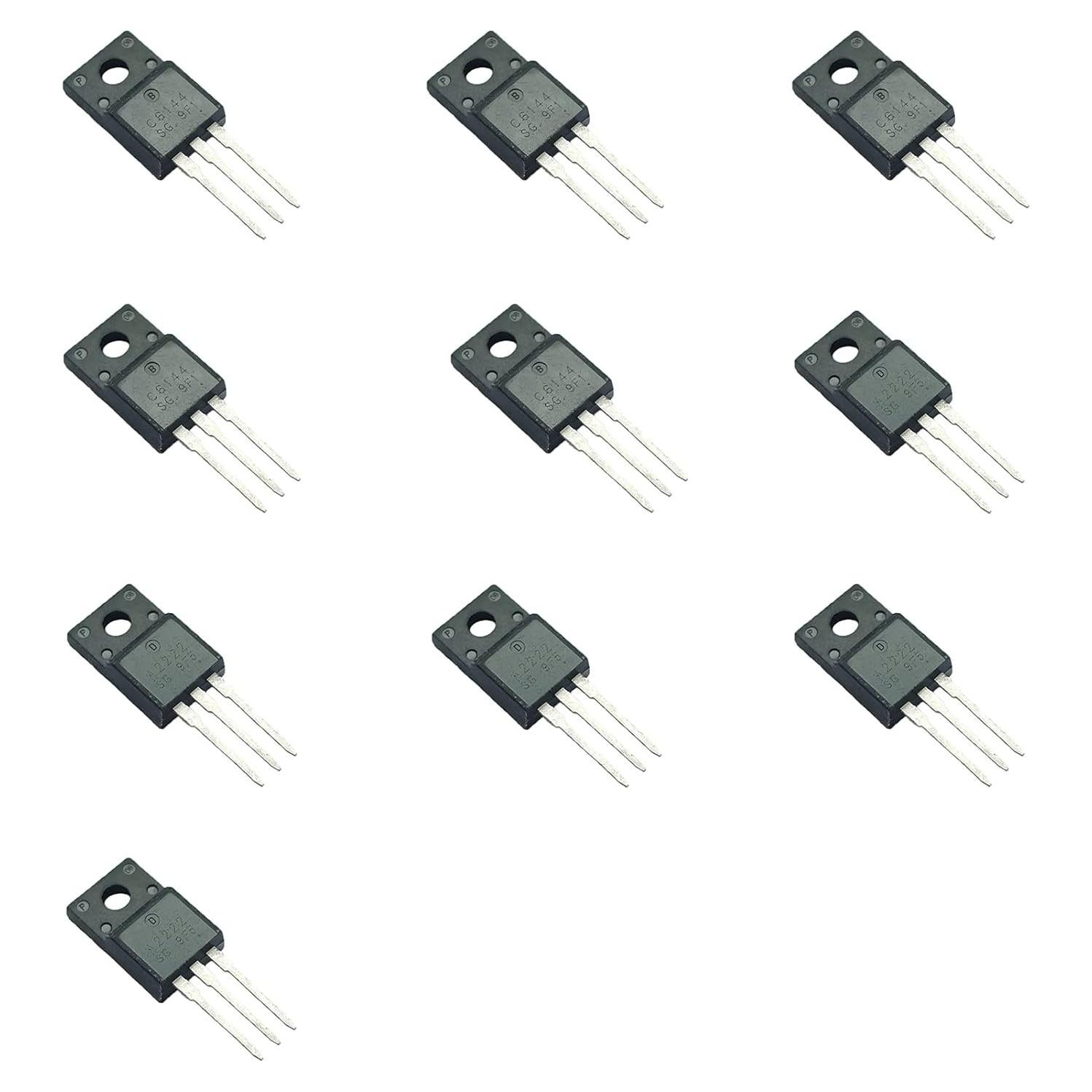 Transistores de Silicio A2222 y C6144 10pcs 10A 50V