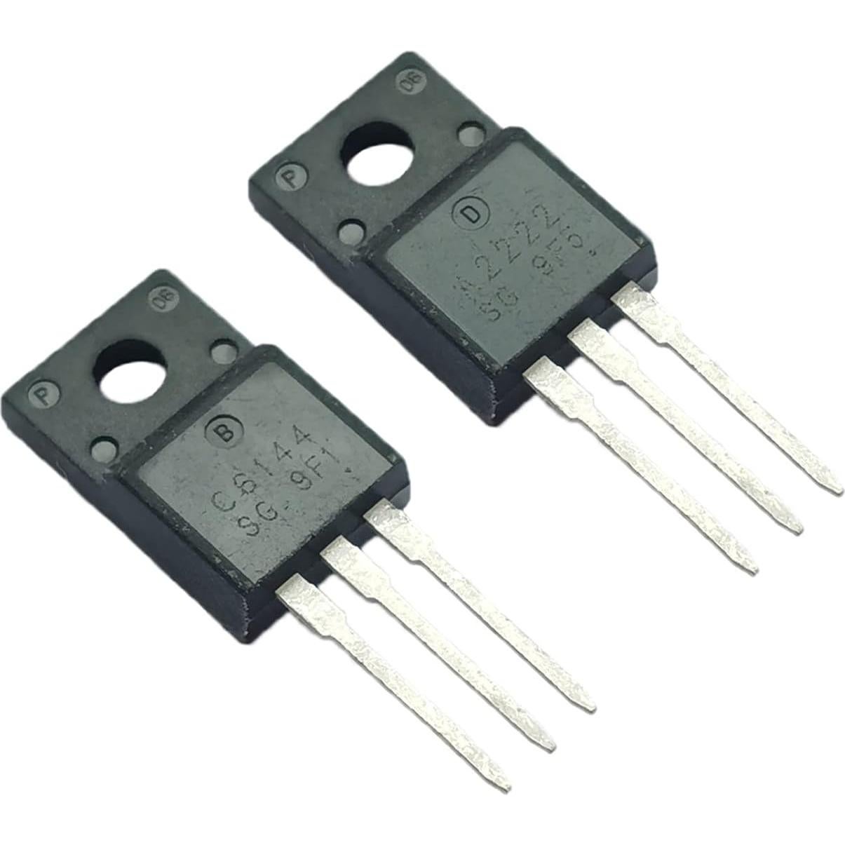 Transistores de Silicio A2222 y C6144 10pcs 10A 50V