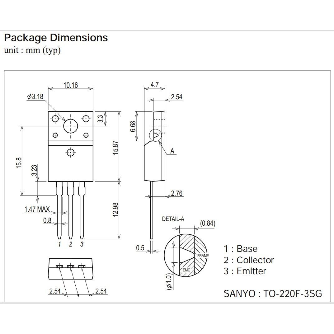 Transistores de Silicio A2222 y C6144 10pcs 10A 50V