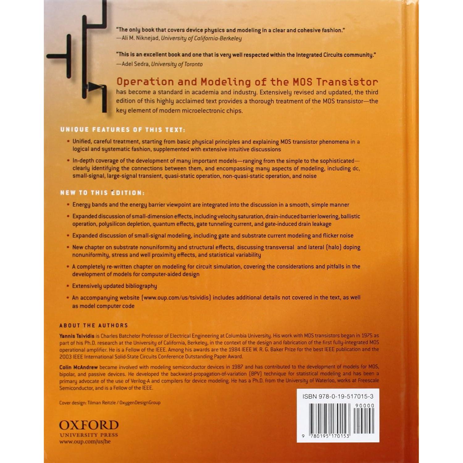 Operation and Modeling of the MOS Transistor (The Oxford Series in Electrical and Computer Engineering)