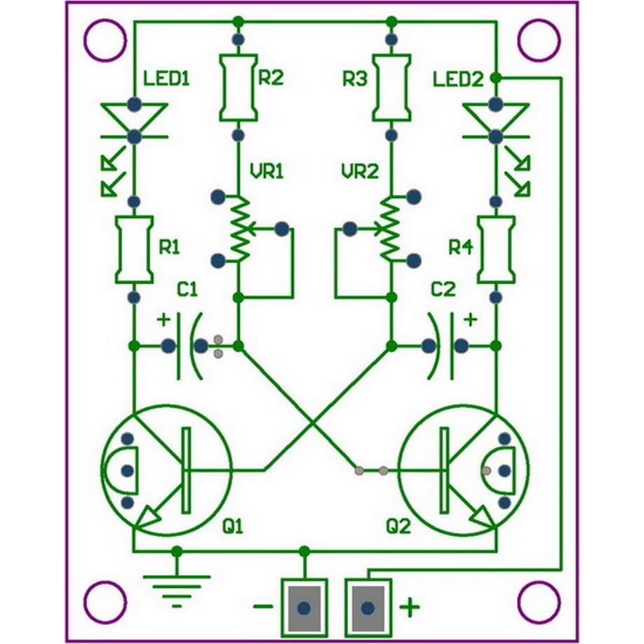 Kit de Aprendizaje Circuito Multivibrador Astable Electronics-Salon