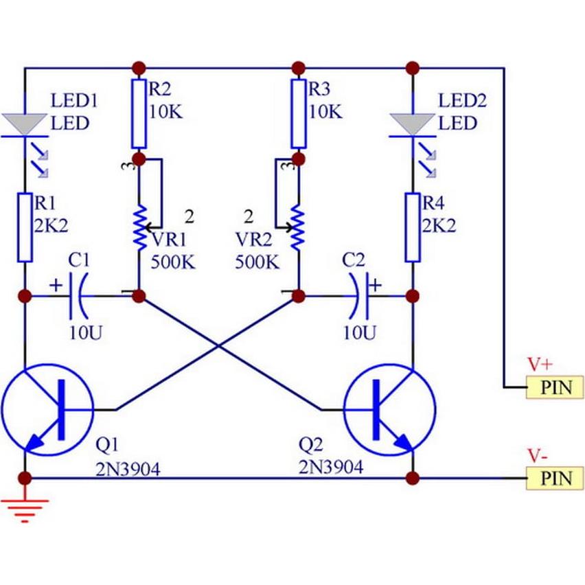 Kit de Aprendizaje Circuito Multivibrador Astable Electronics-Salon