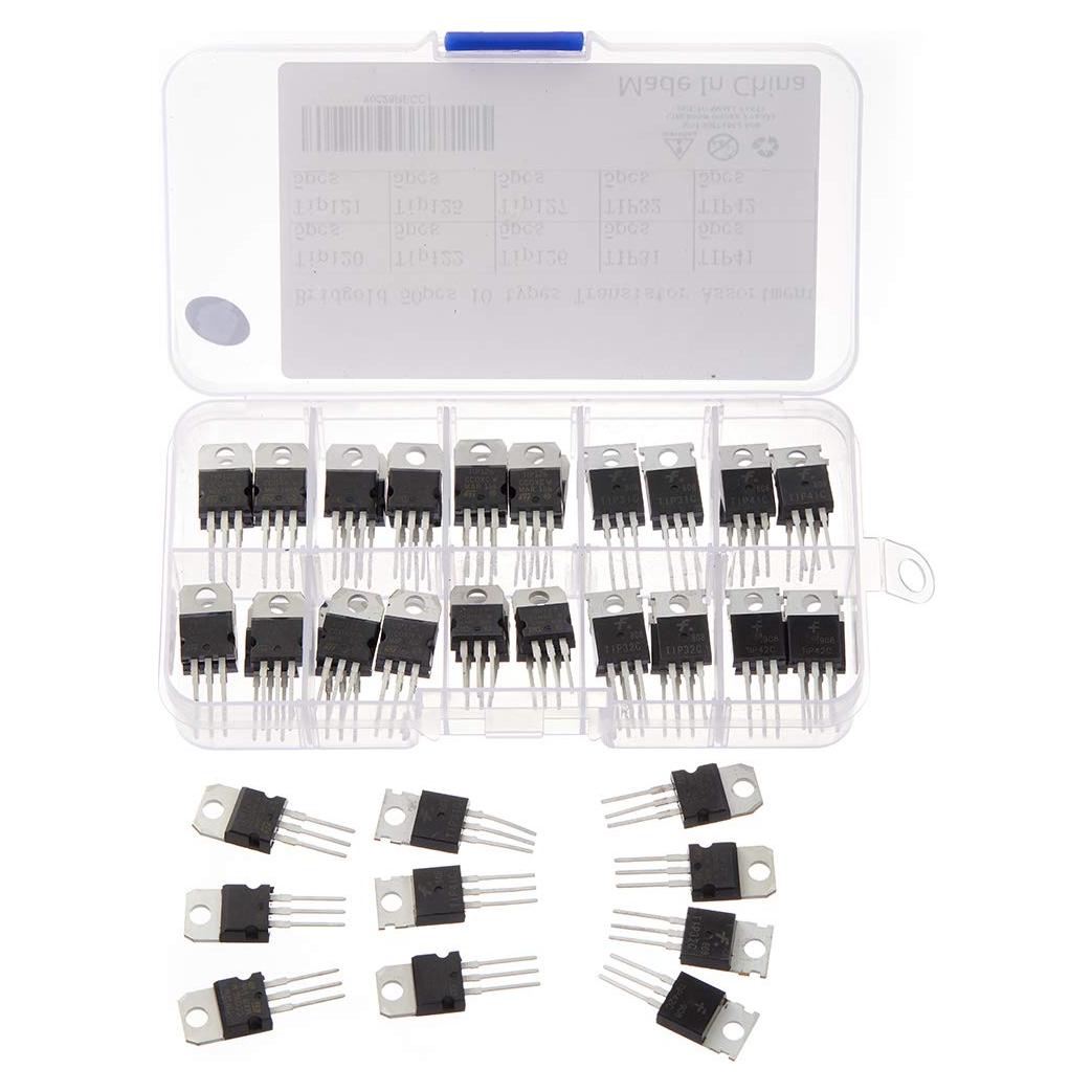 Kit de 50 Transistores TIP Bridgold - 10 Tipos Diferentes