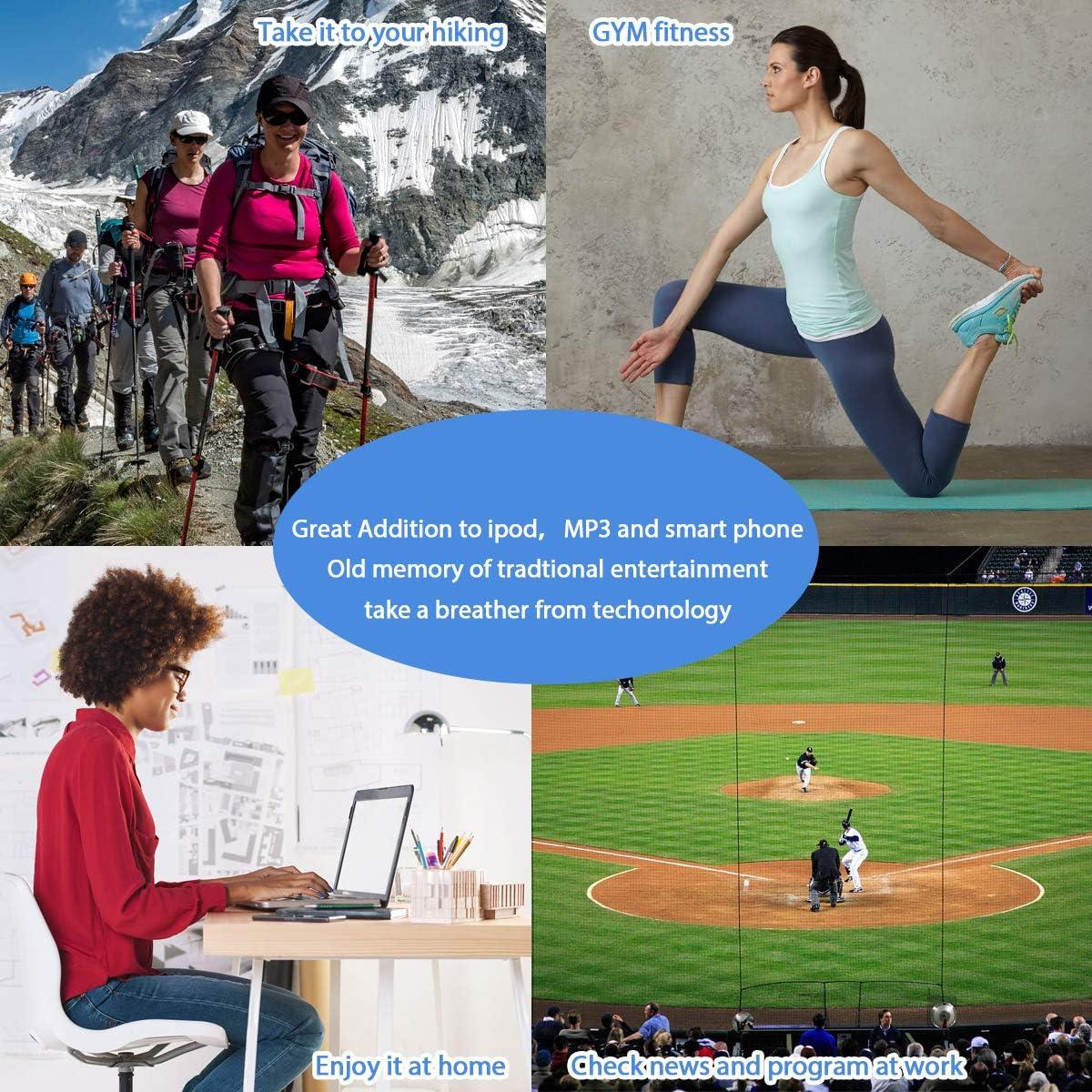 Radio de Bolsillo Flyoukki AM FM Compacta Plata con Auriculares