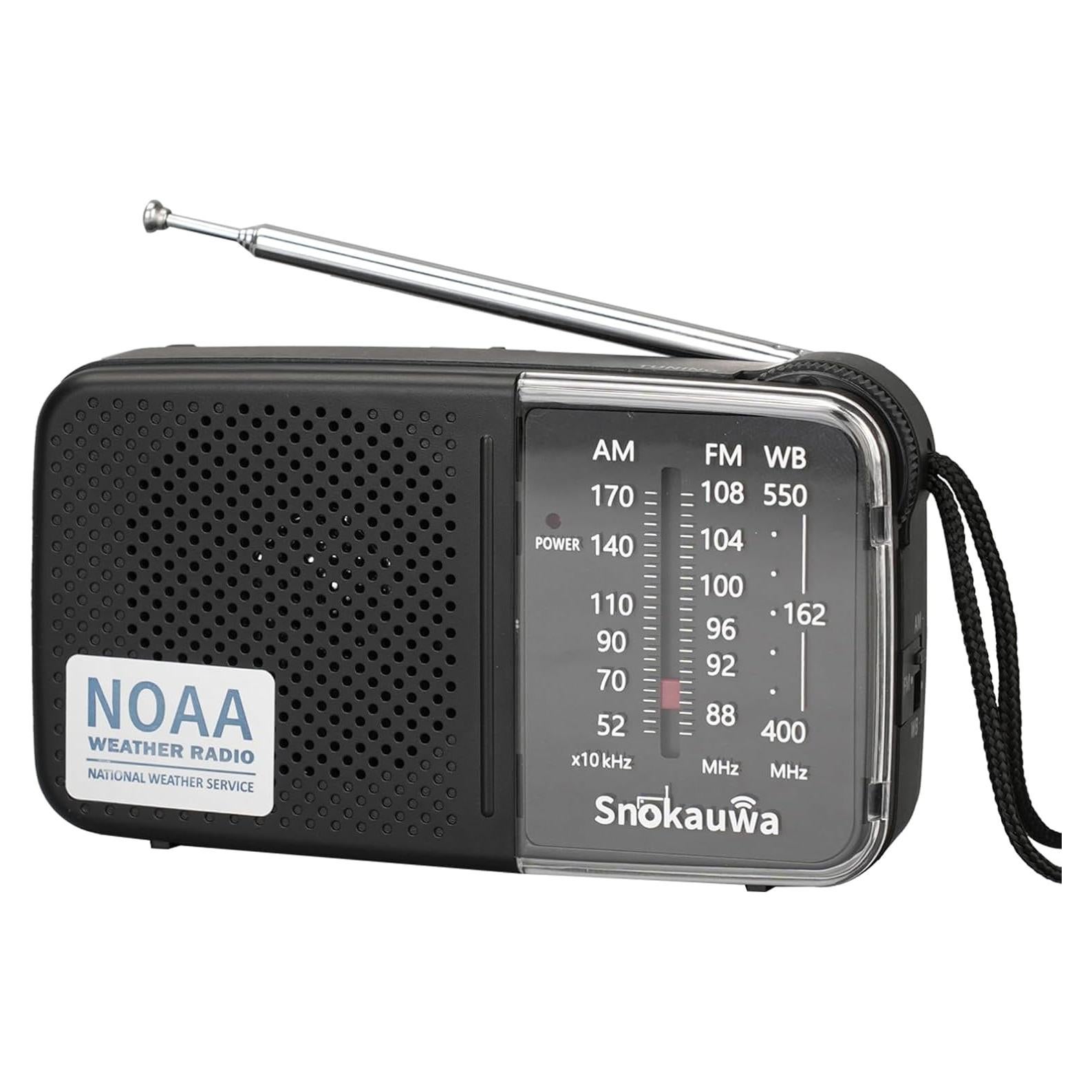Radio Meteorológica NOAA Snokauwa Portátil AM FM 0.16 kg