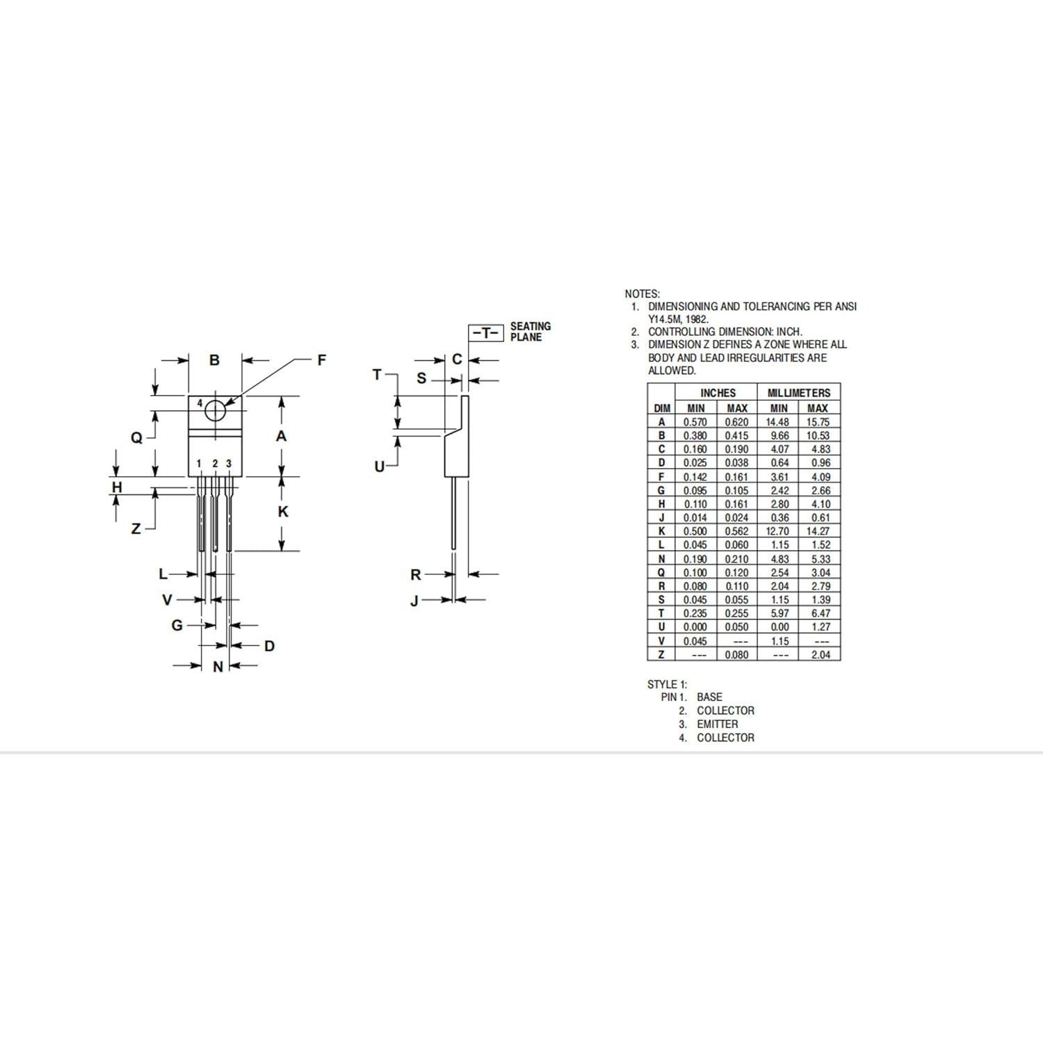 10 Transistores NPN BD241C Bridgold 3A 100V TO-220