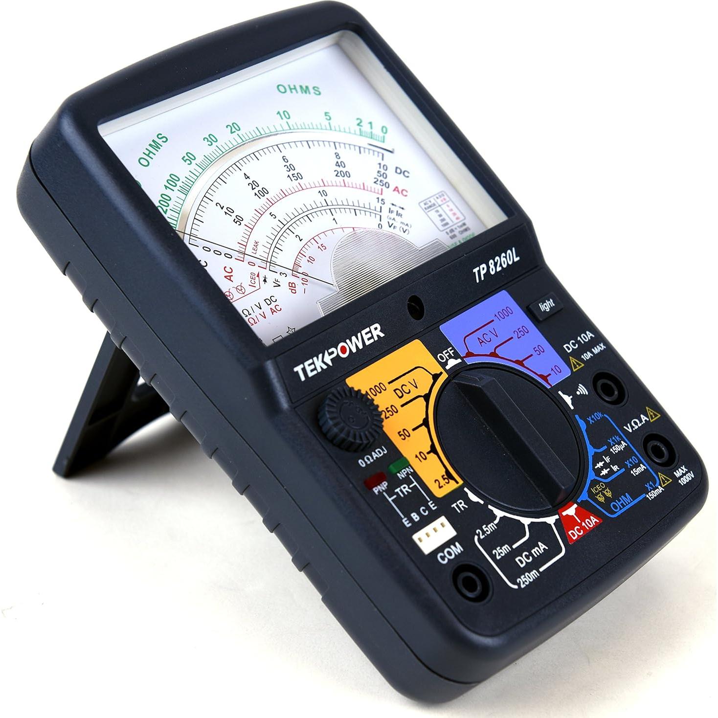 Multímetro Analógico Tekpower TP8260L con Luz de Fondo