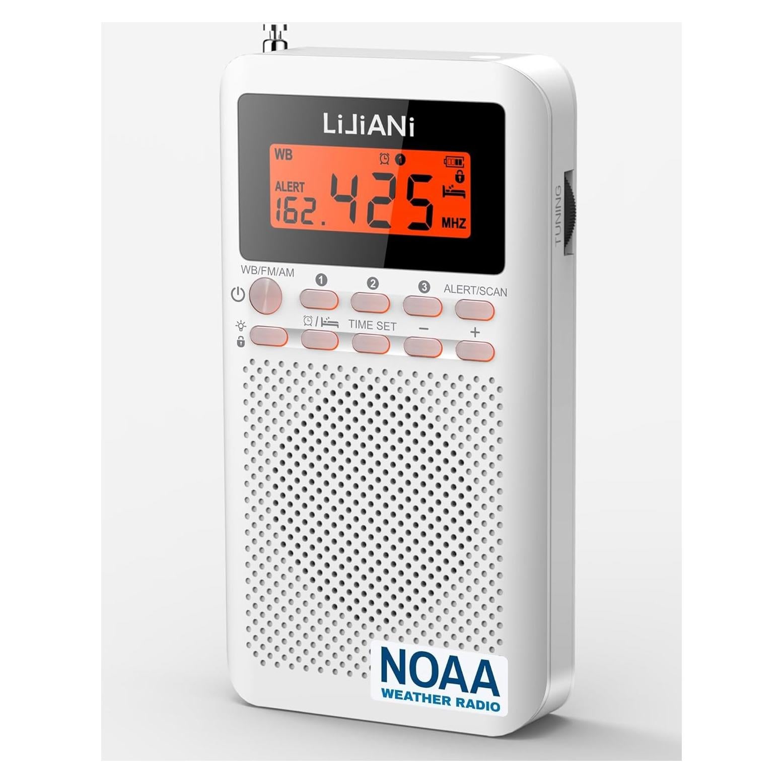 Radio Meteorológica Portátil LIJIANI NOAA AM FM 138.9g