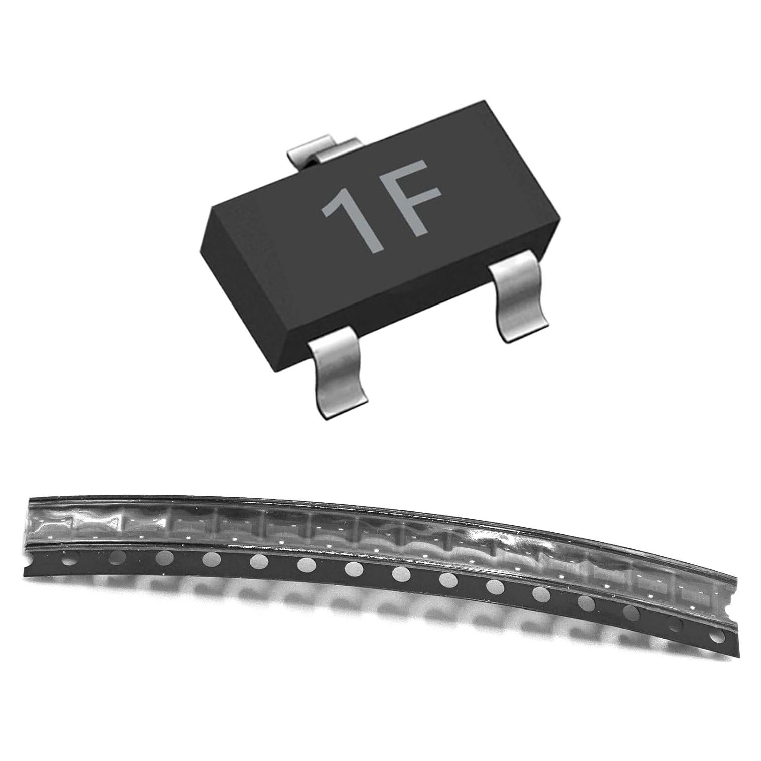 100 Transistores NPN BC847B SOT-23 45V 100mA Formiden
