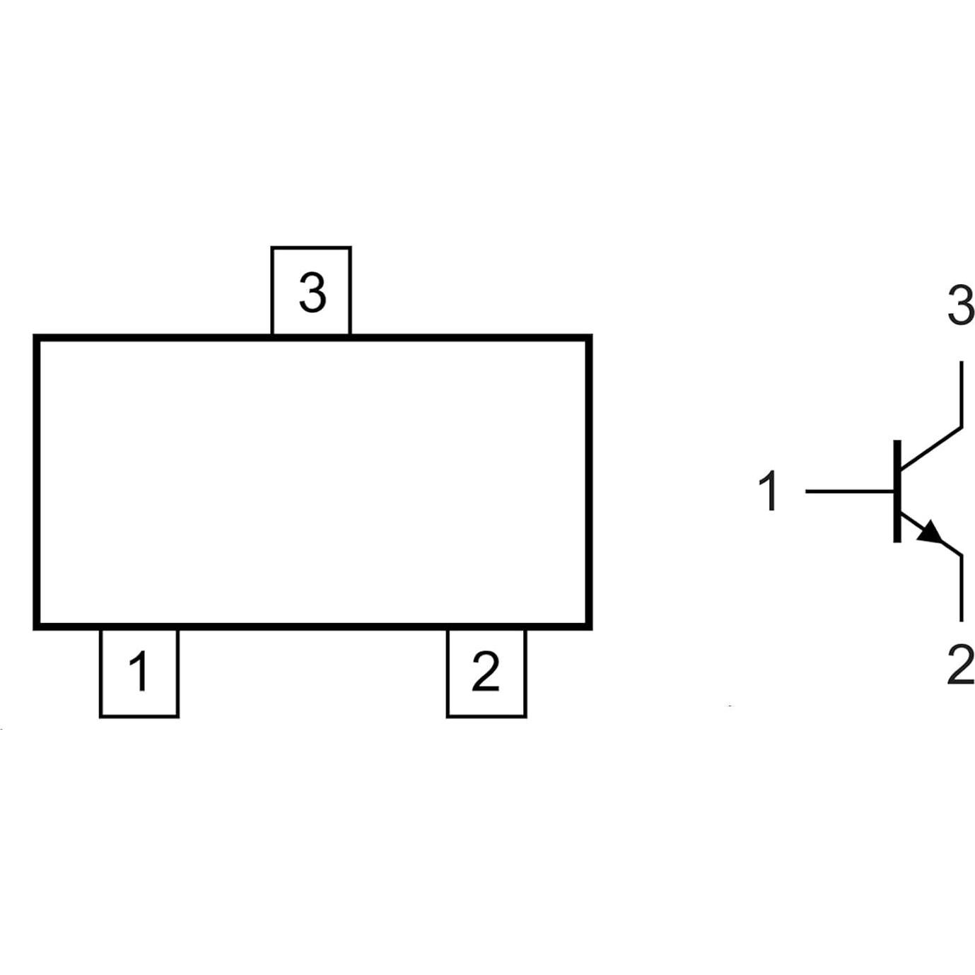 100 Transistores NPN BC847B SOT-23 45V 100mA Formiden