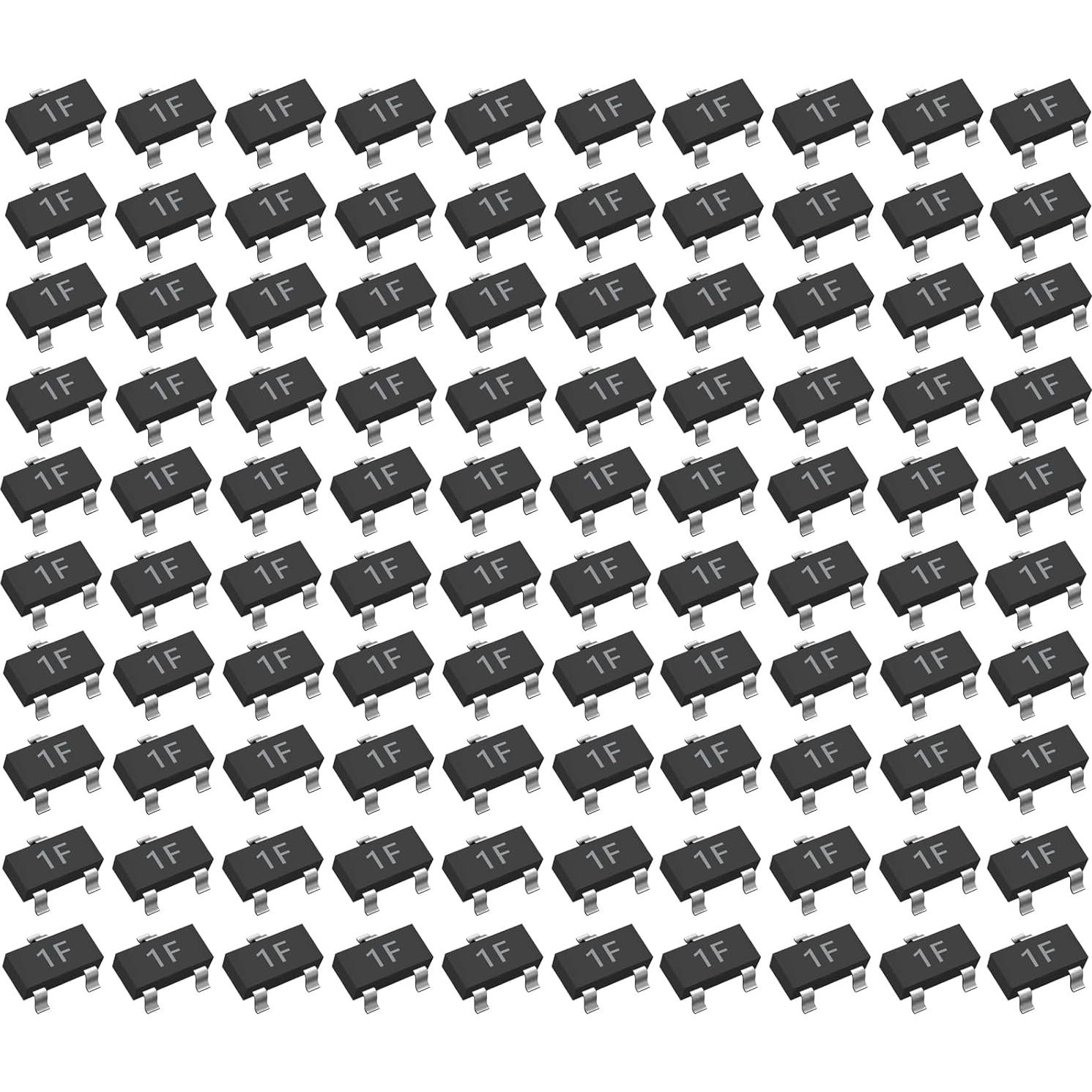 100 Transistores NPN BC847B SOT-23 45V 100mA Formiden