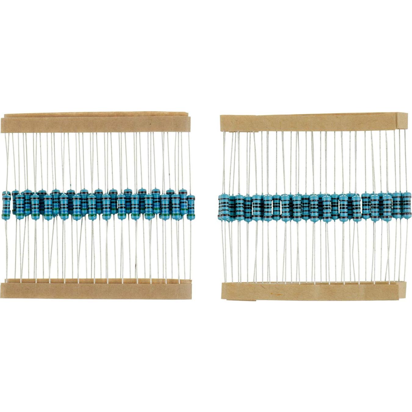 Kit de Resistencias BOJACK 1000 Pcs 25 Valores 1 Ohm-1M Ohm 1/2W