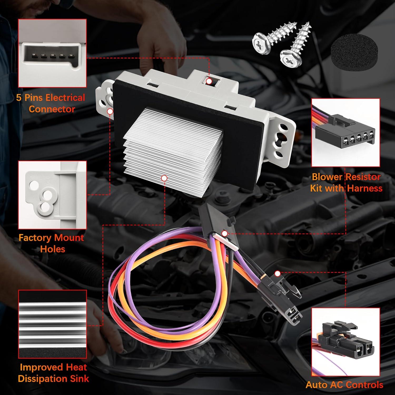 Resistor de Motor de Ventilador HVAC FAERSI con Arnés 226g