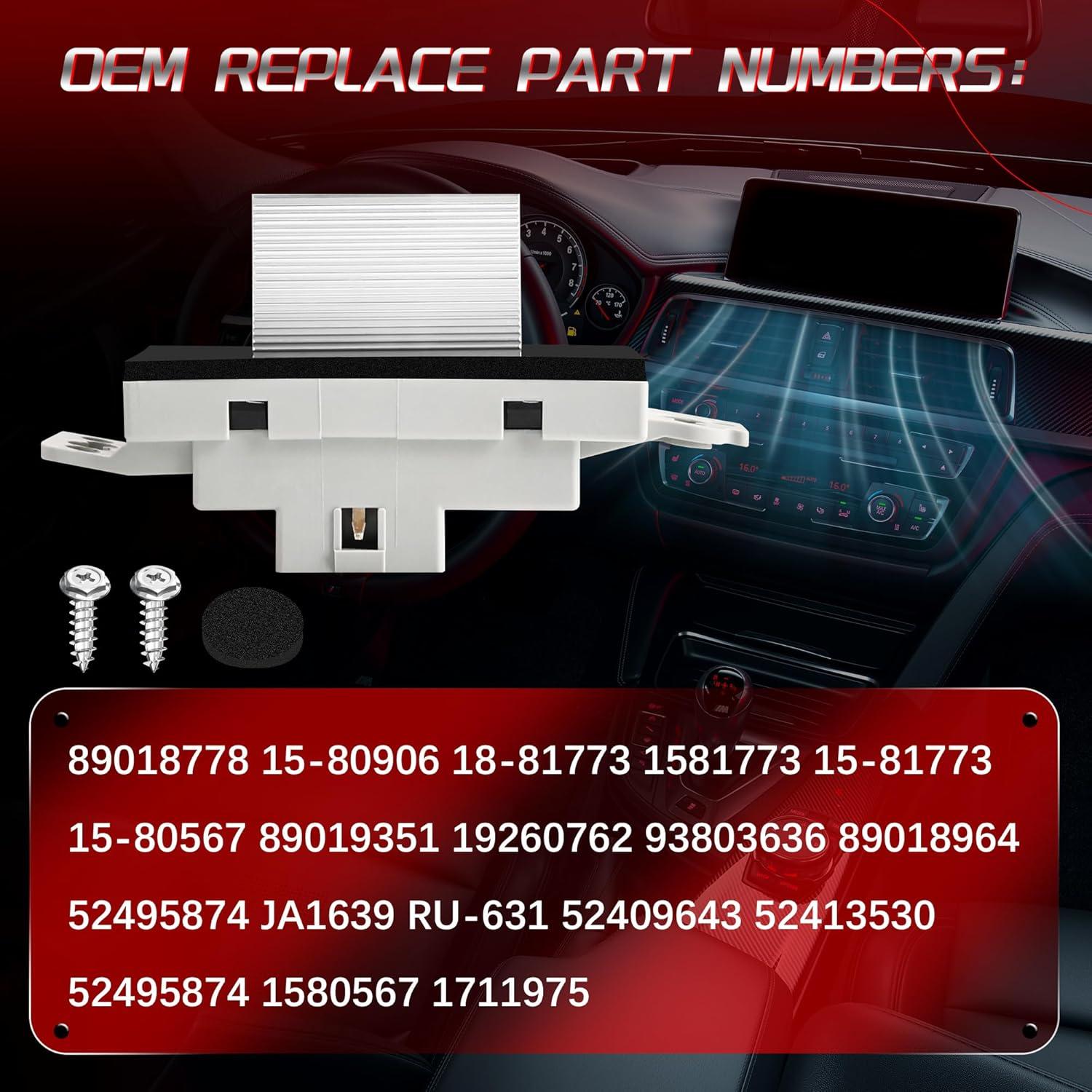 Resistor de Motor de Ventilador HVAC FAERSI con Arnés 226g