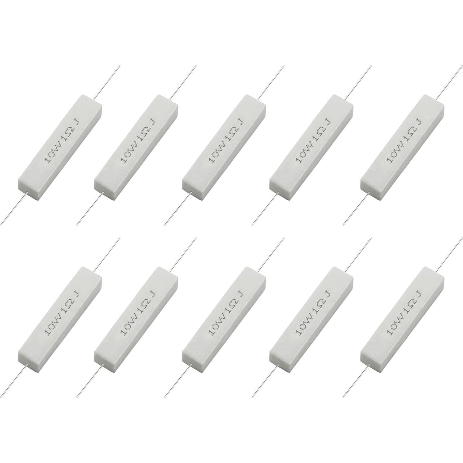 Kit de 10 Resistores Cerámicos 10W 1 Ohm Jersvimc