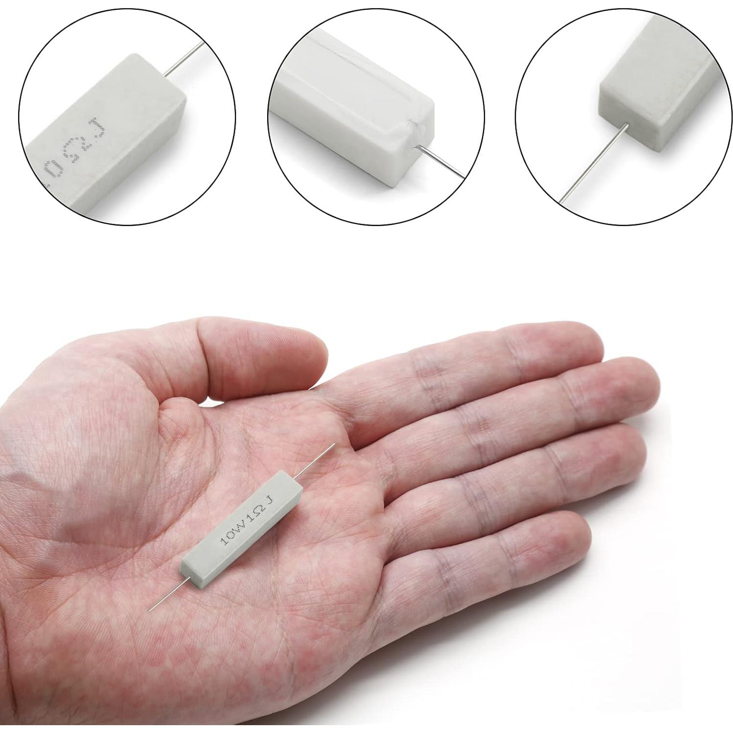 Kit de 10 Resistores Cerámicos 10W 1 Ohm Jersvimc