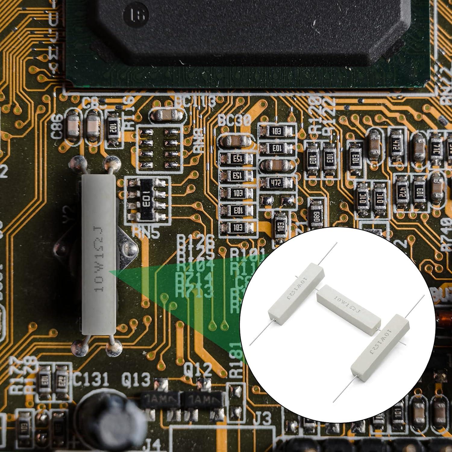 Kit de 10 Resistores Cerámicos 10W 1 Ohm Jersvimc