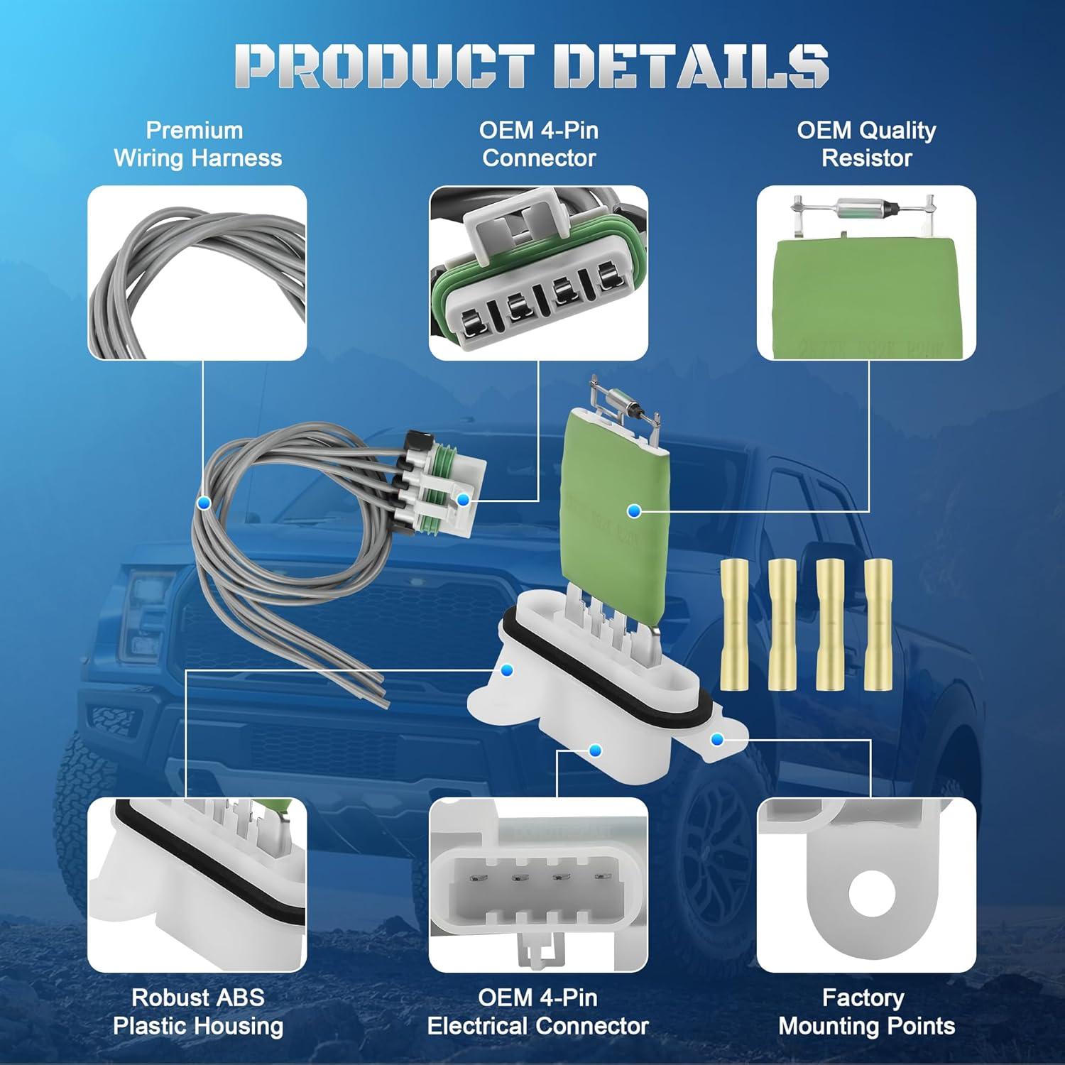 Resistor de Motor de Soplador A-NAFTULY 973-434 para Chevy/GMC