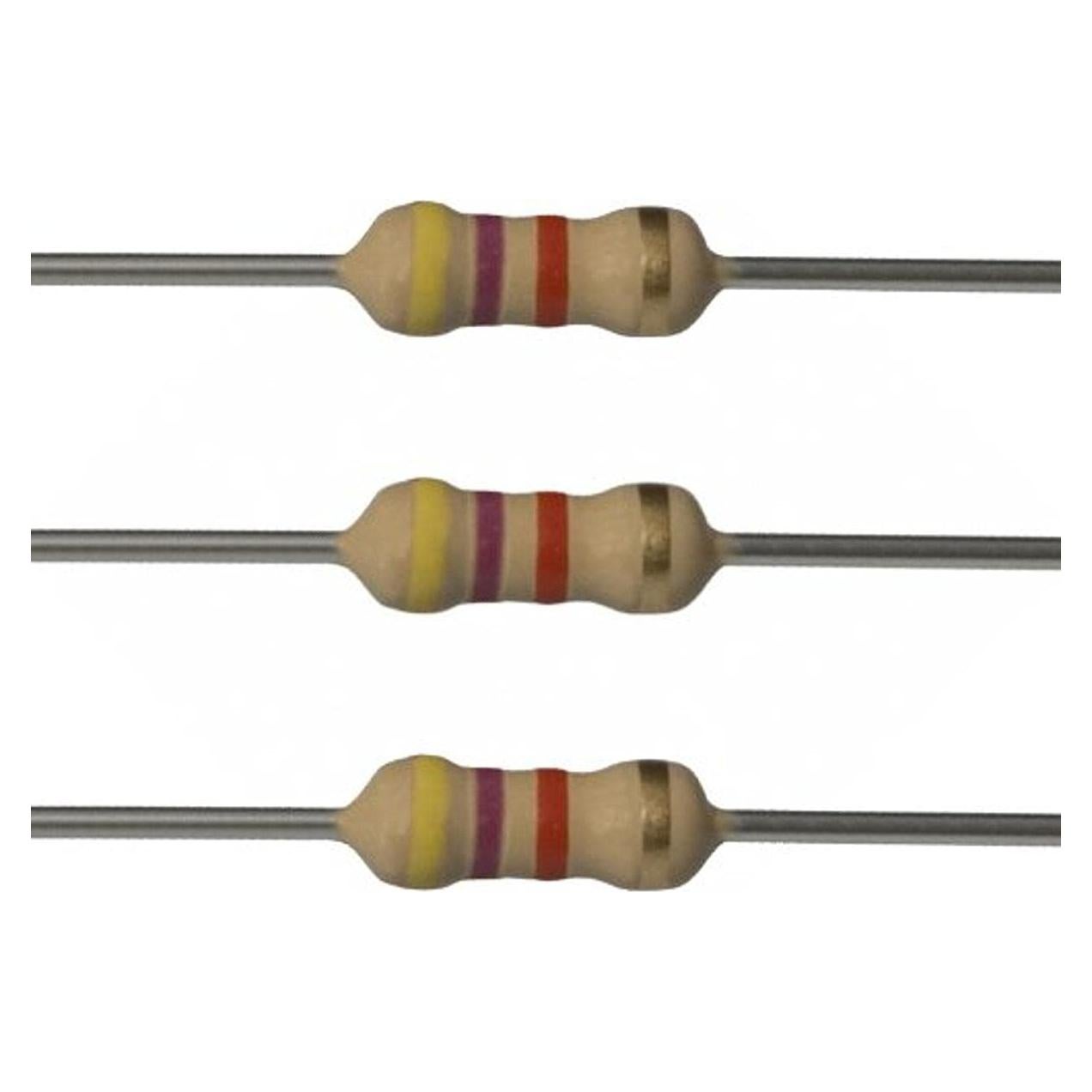 Resistencias 4.7k Ohm E-Projects 100 unidades 1/2 W 5%