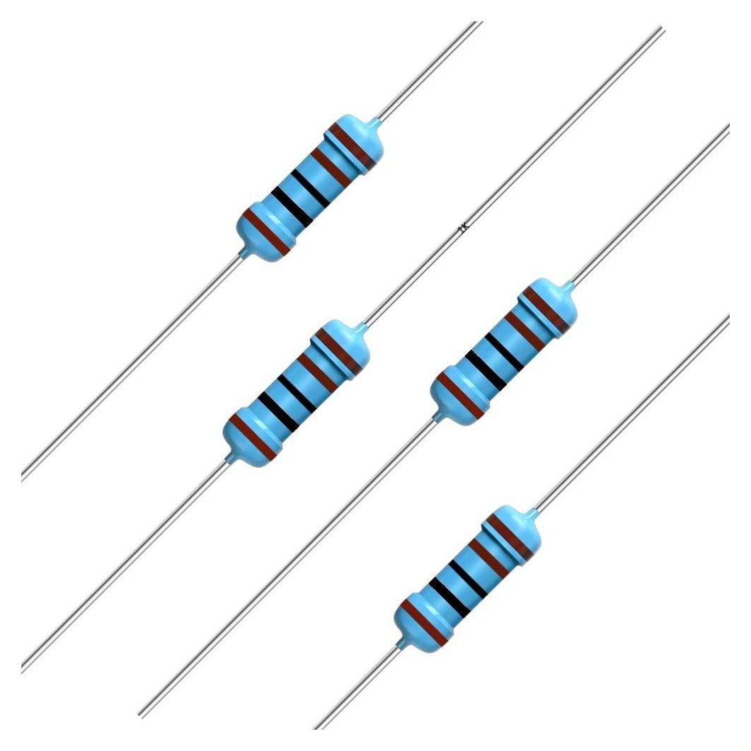100 Resistencias 1K ohm 1/4W Tolerancia 1% California JOS