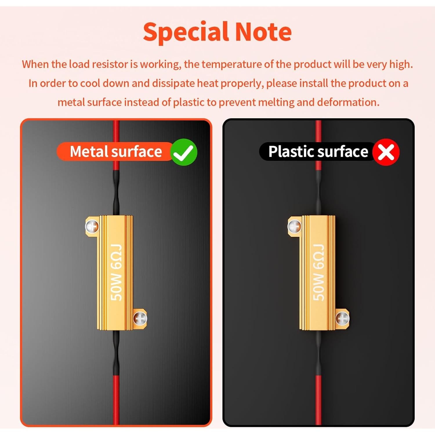 Kit 4 Resistencias de Carga 50W XMGHCK para LED 12V