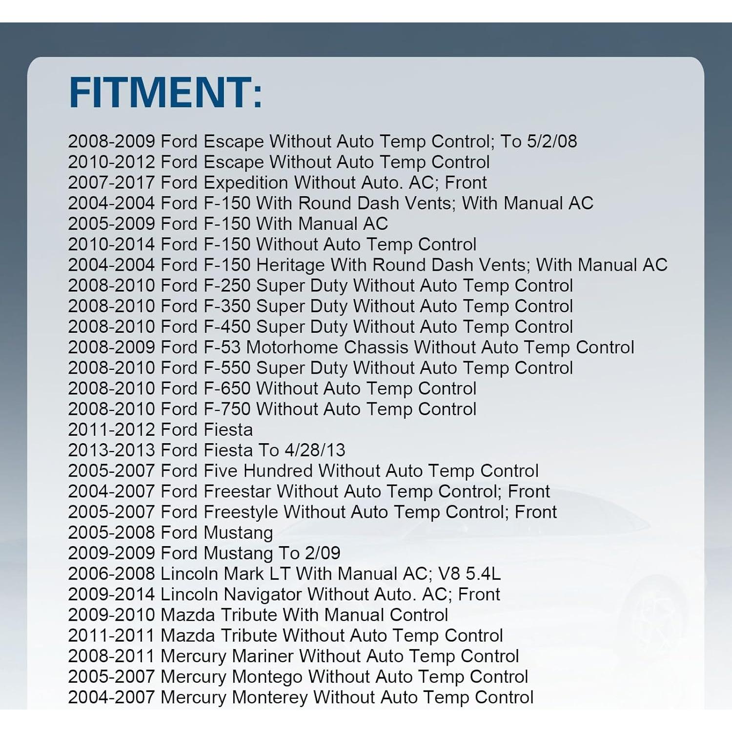 Resistor del Motor del Ventilador HVAC LCWRGS para Ford