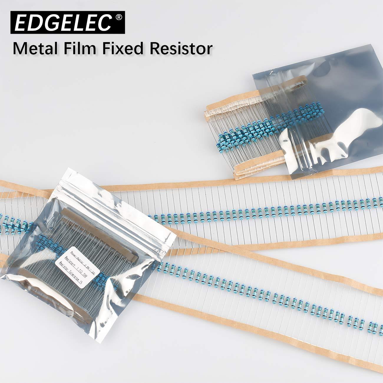 Resistores de Película Metálica 1K ohm 1/4W 100 pcs EDGELEC