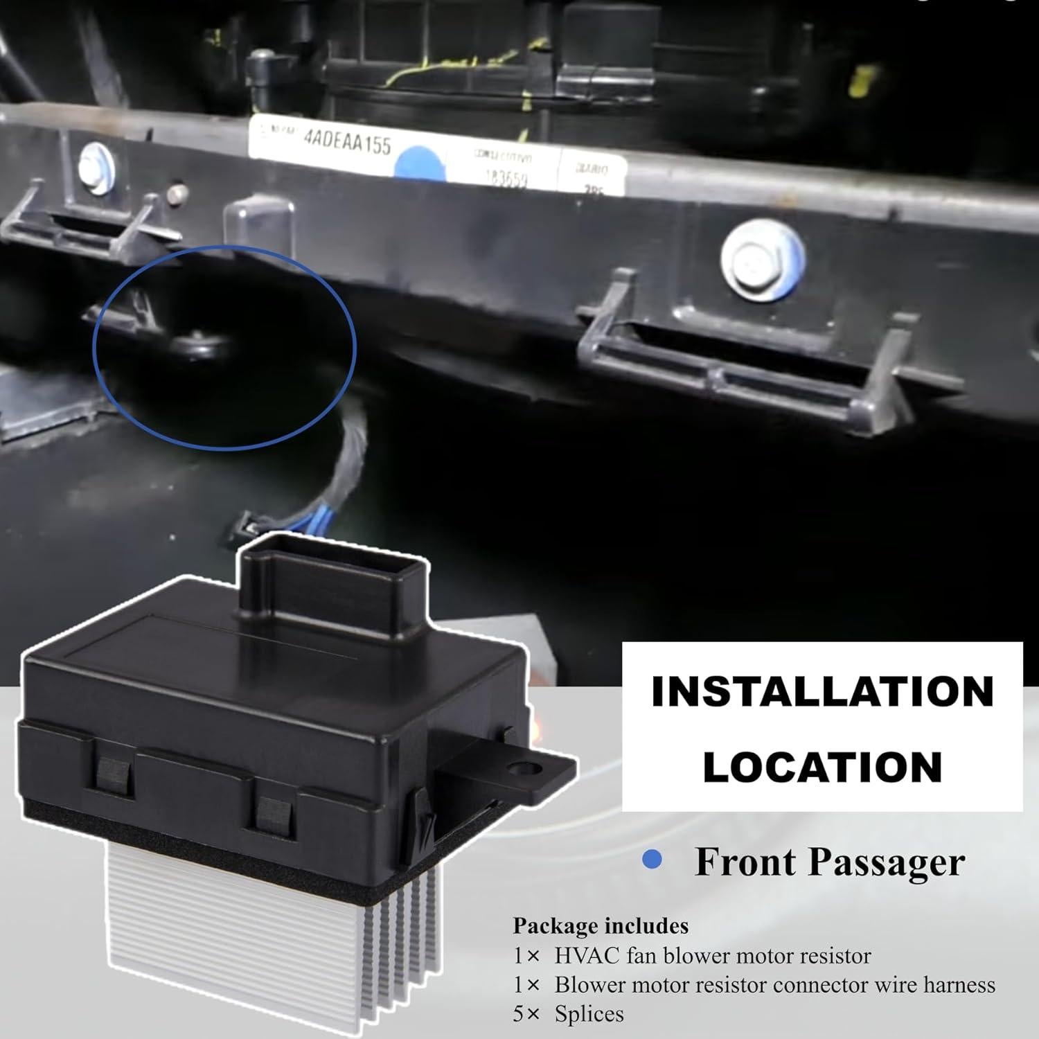 Resistor de Motor de Ventilador PANNUOSCS 12V para Ford y Lincoln
