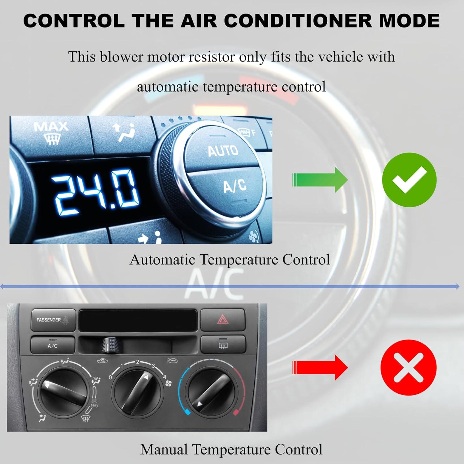Resistor de Motor de Ventilador PANNUOSCS 12V para Ford y Lincoln