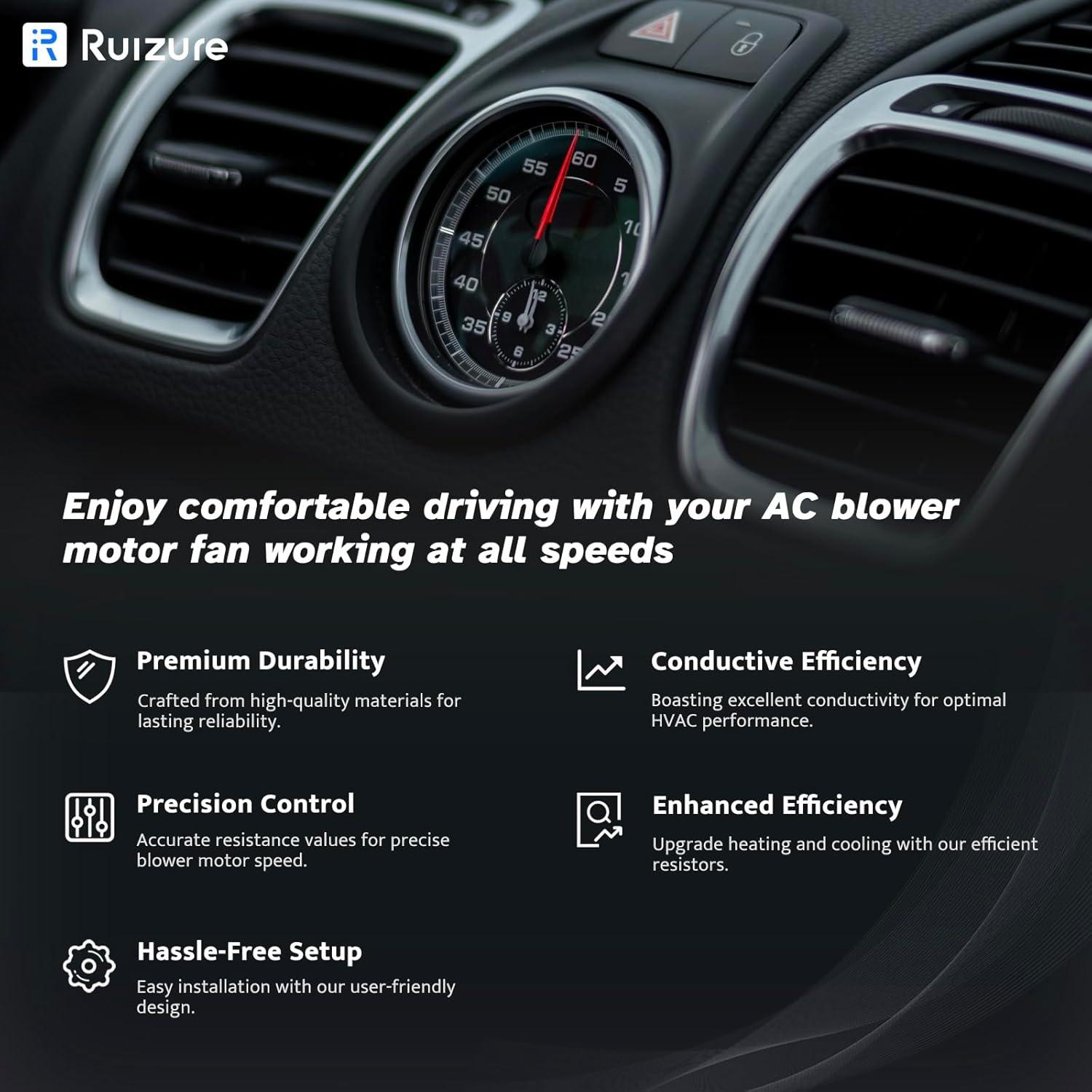 Resistor del Motor del Ventilador HVAC Ruizure para Mercedes-Benz