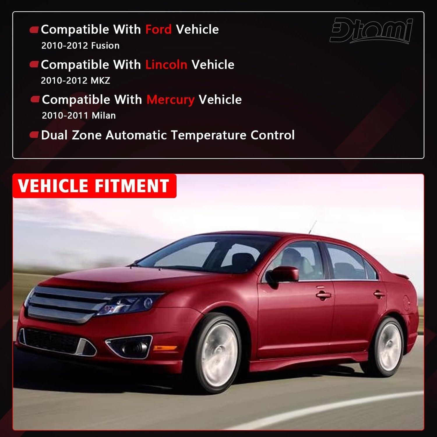 Resistor Motor Ventilador HVAC Dtomi Compatible Ford Lincoln