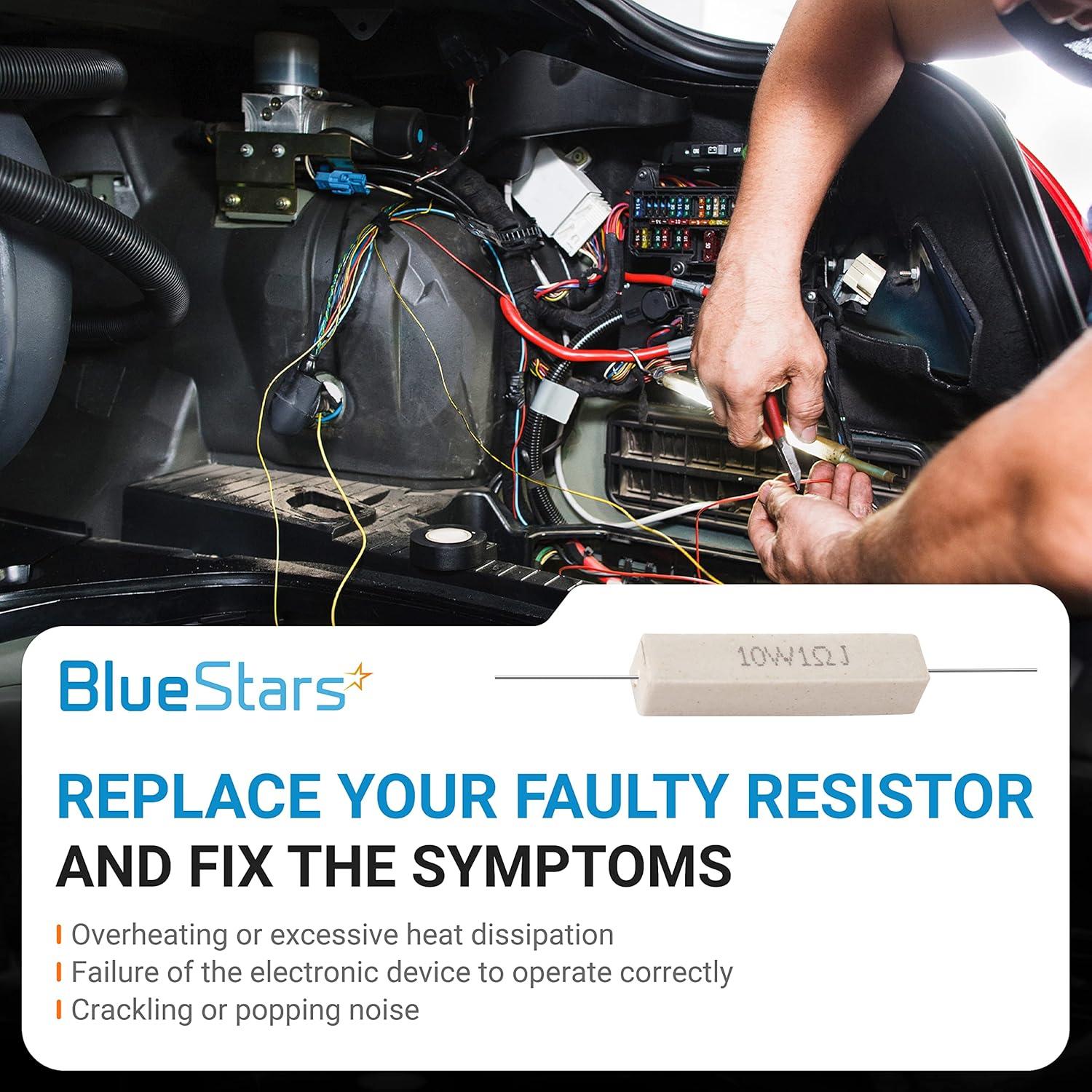 Resistor Cerámico BlueStars 10W 1 Ohm - 5 Piezas - Tolerancia ±5%