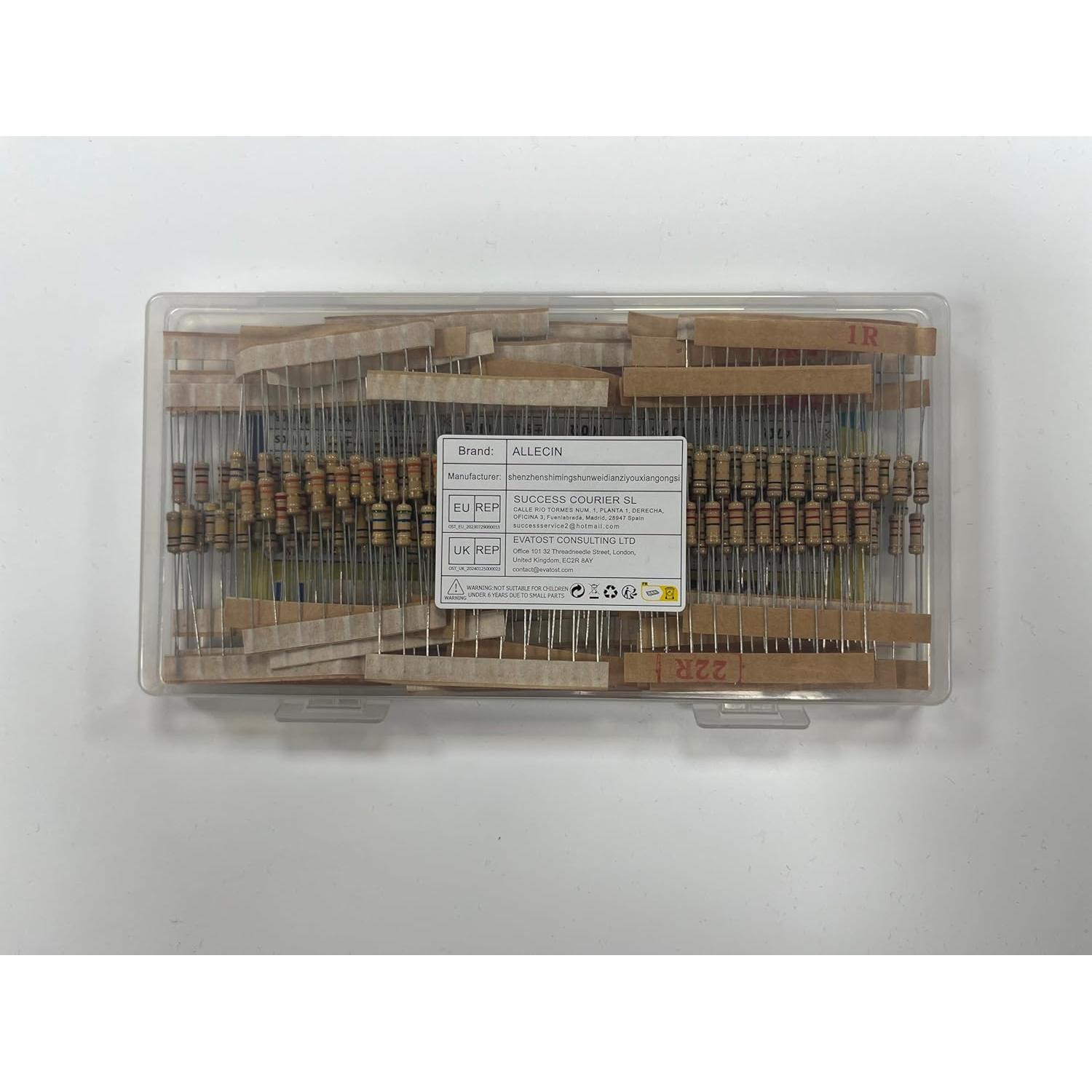 Kit de 25 Resistencias 1/2W ALLECIN 1Ω a 1MΩ 5%