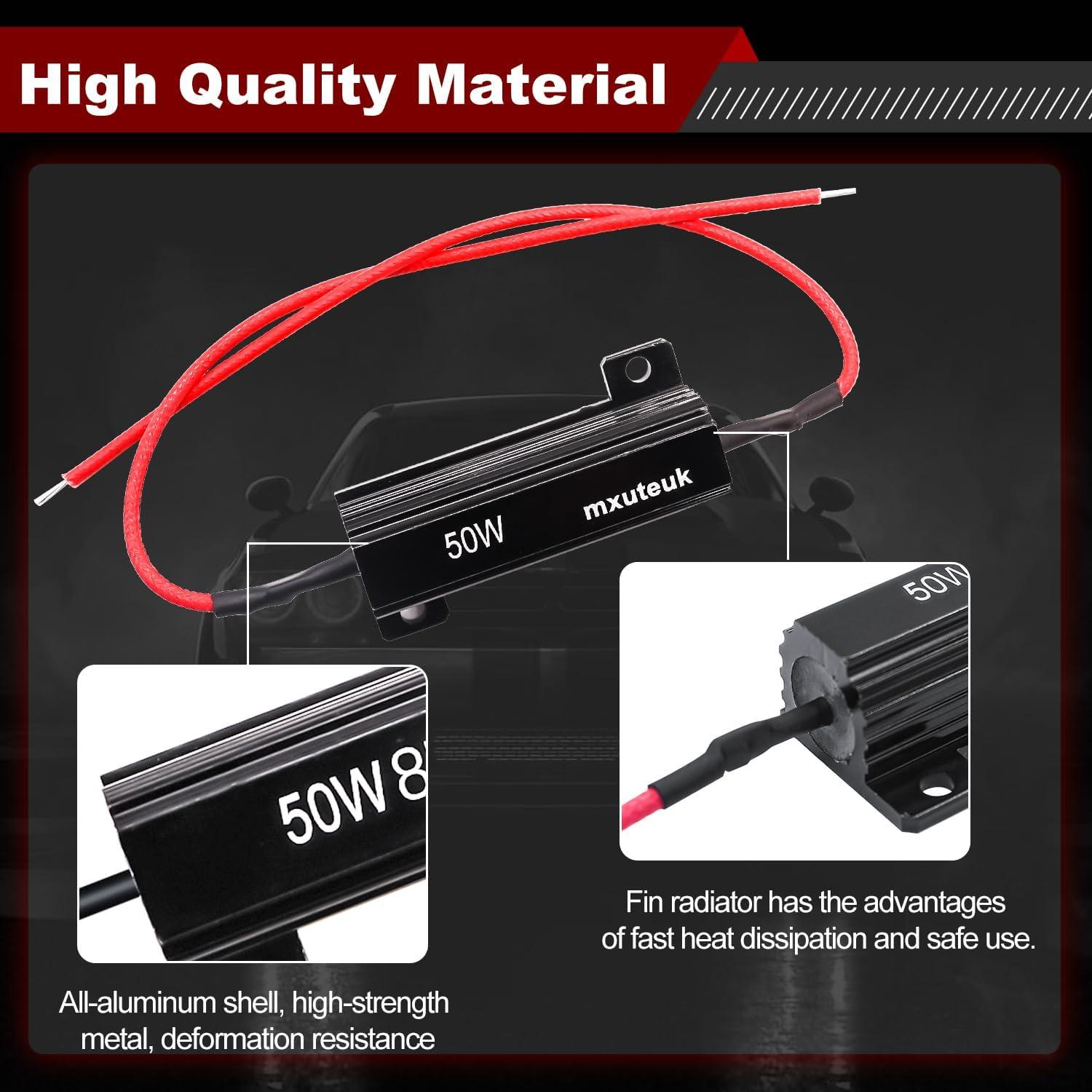 Resistores de Carga LED mxuteuk 50W 8ohm 4 Piezas